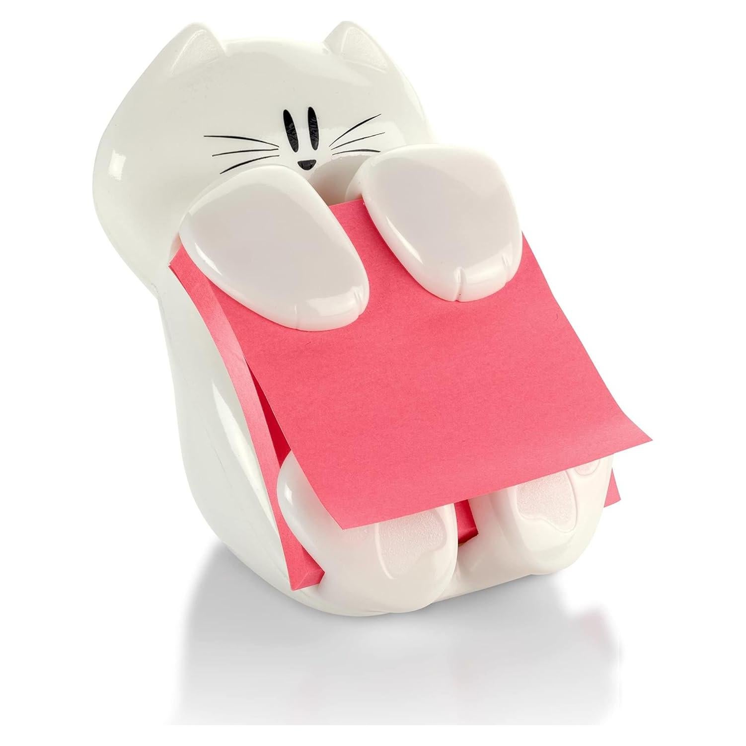 Dispensador de Notas Post-it Gato Blanco 3x3 cm CAT-330