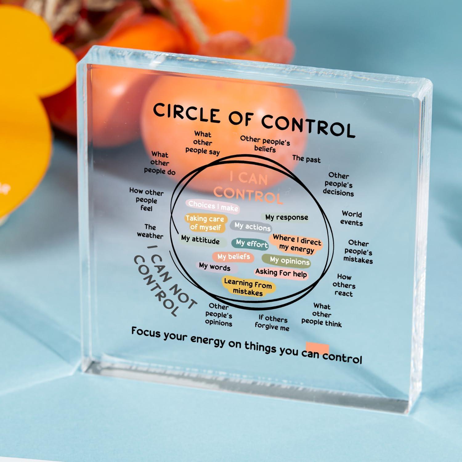 Adorno Acrílico Salud Mental 10x10 cm Undergo Art Deco