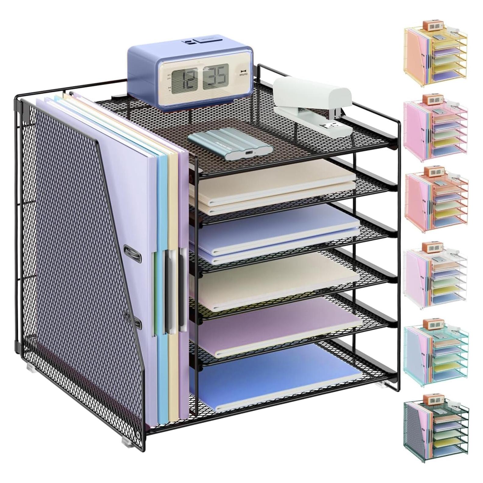 Organizador de Escritorio Gianotter 6 Niveles Metal Negro