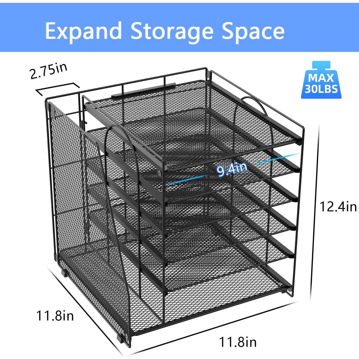 Organizador de Escritorio Gianotter 6 Niveles Metal Negro