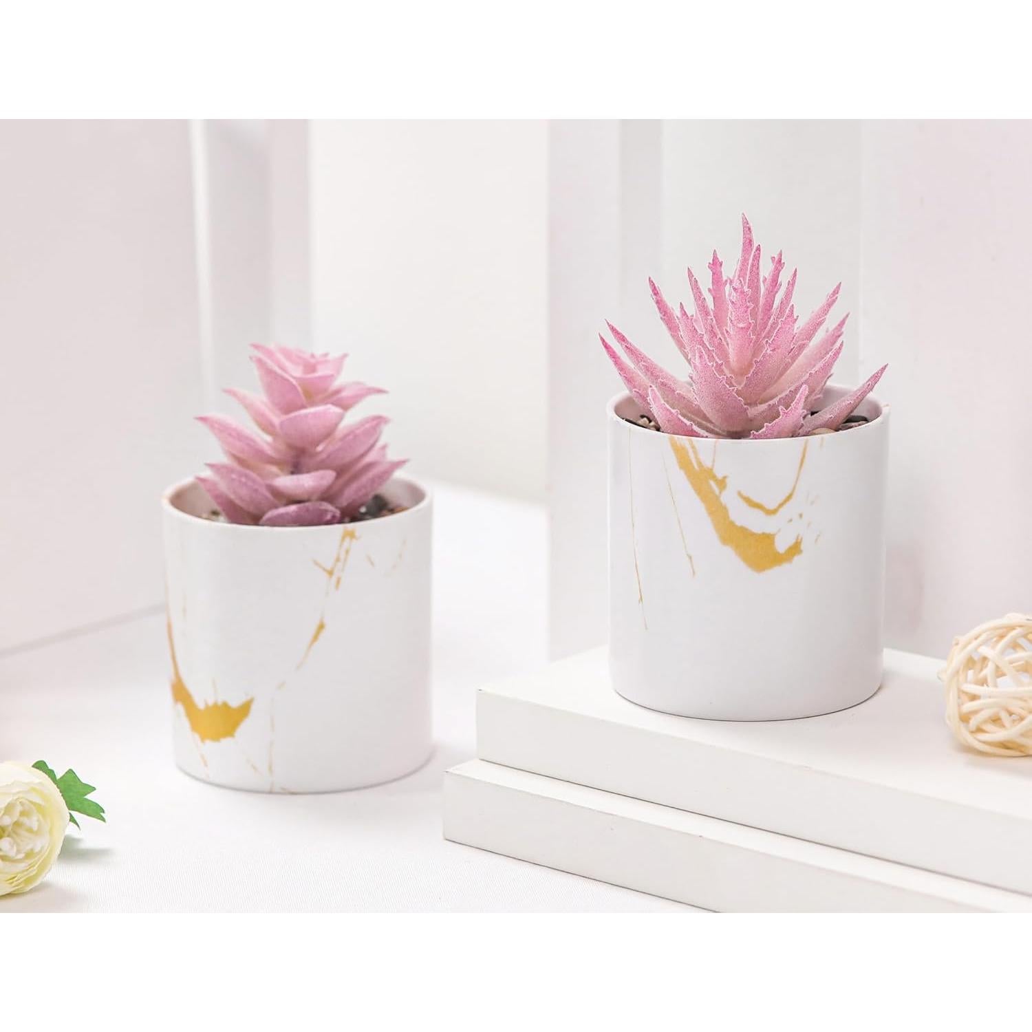 Set 2 Plantas Suculentas Artificiales Der Rose Rosa