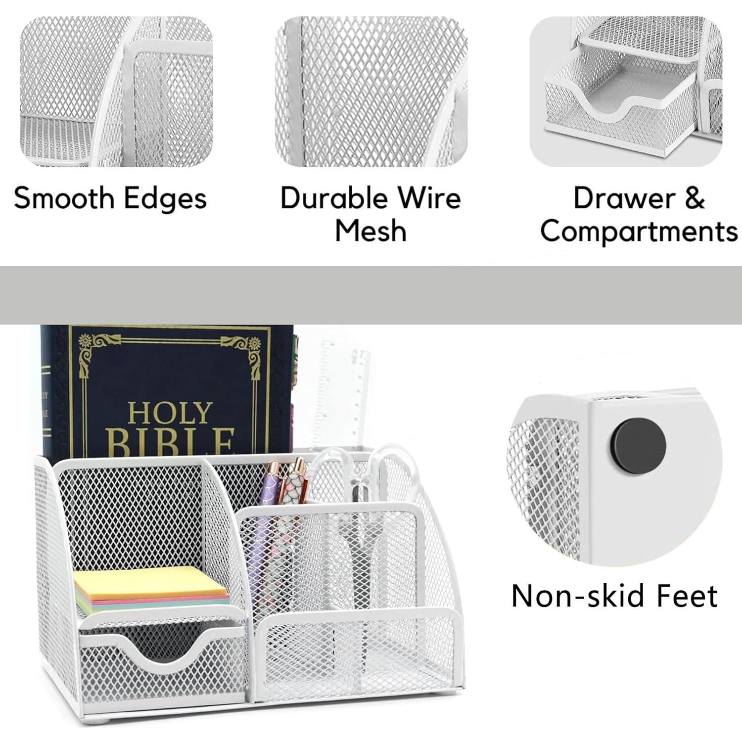 Juego de 12 Accesorios de Oficina Scindaly Blancos