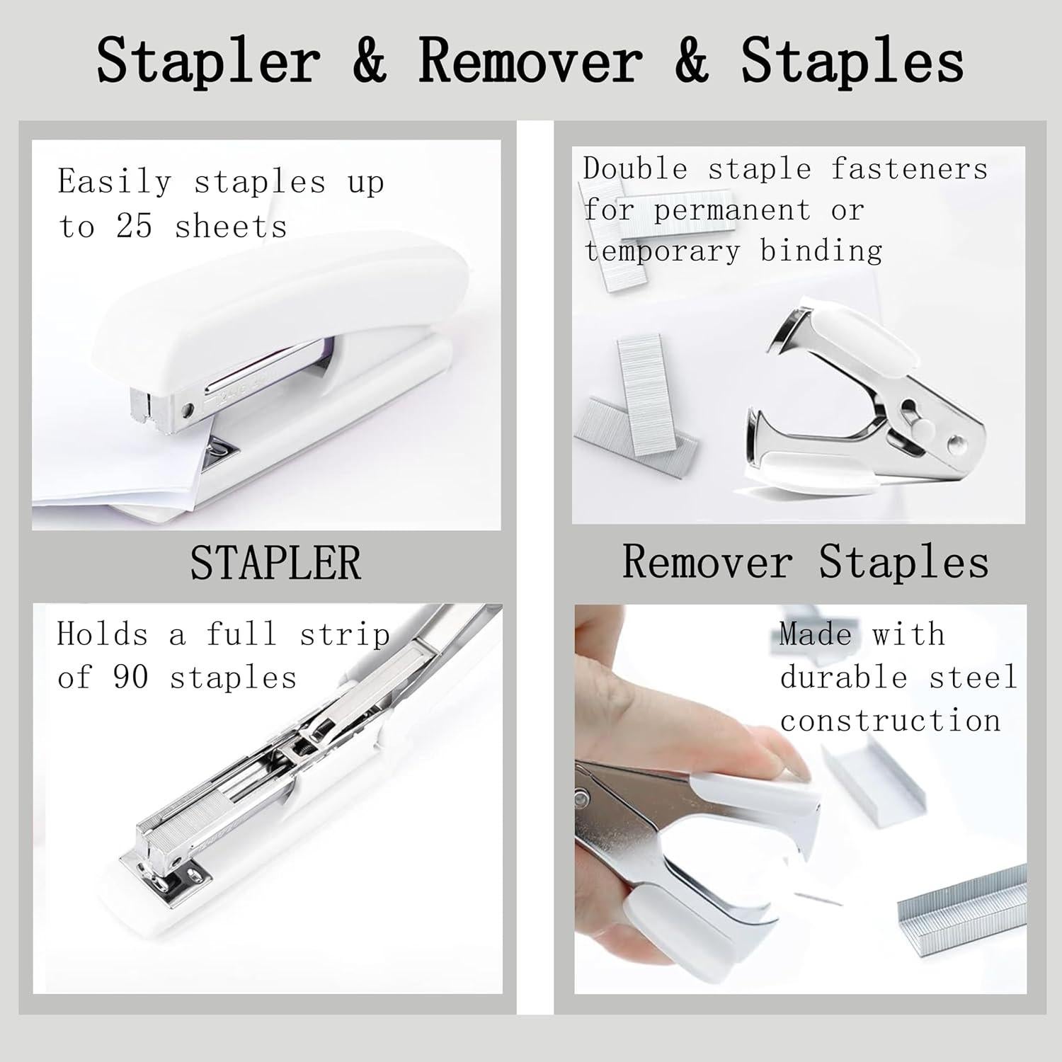 Juego de 12 Accesorios de Oficina Scindaly Blancos