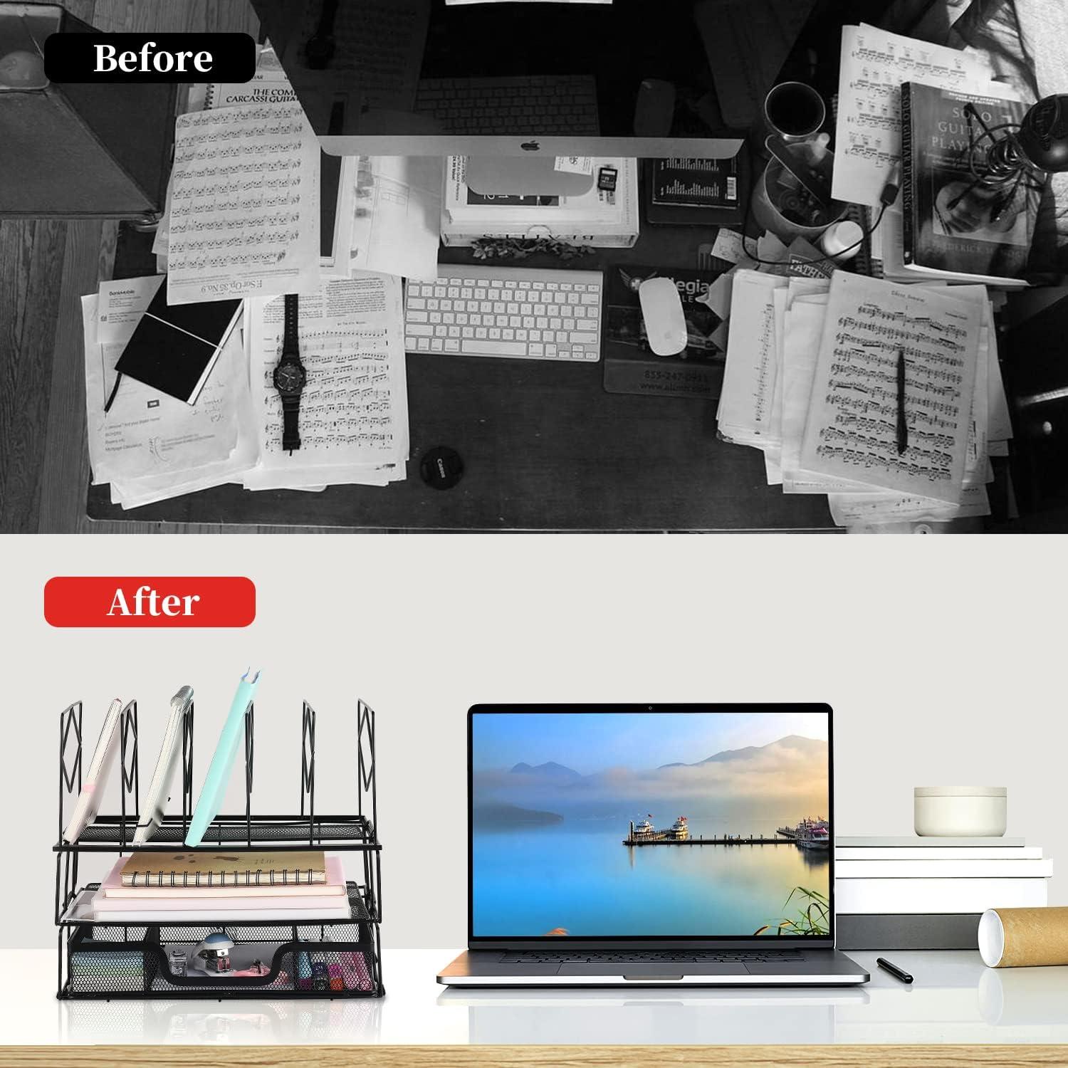 Organizador de Escritorio Gianotter 2 Niveles Negro