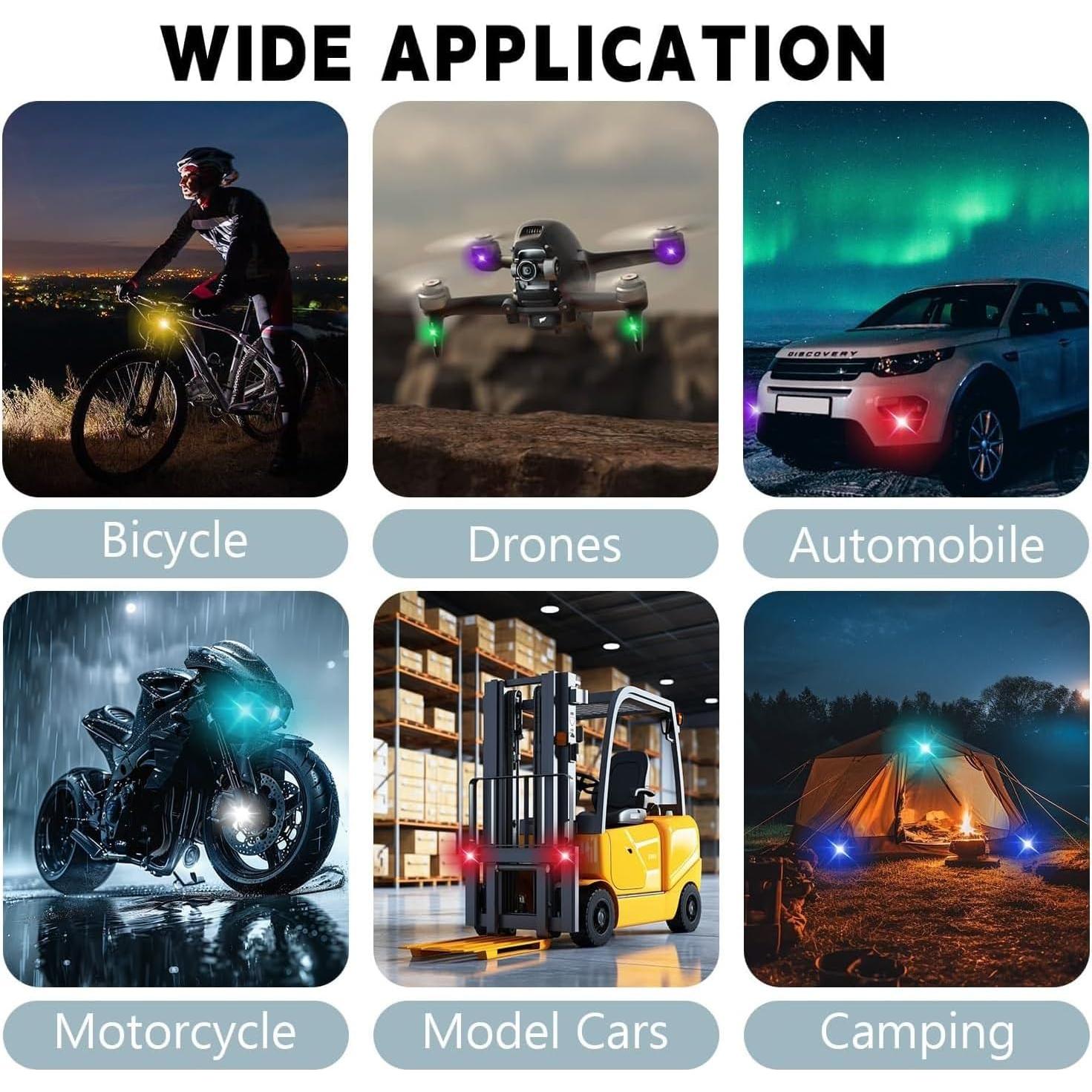 Luces Estroboscópicas LED Inalámbricas 4PCS con Control Remoto