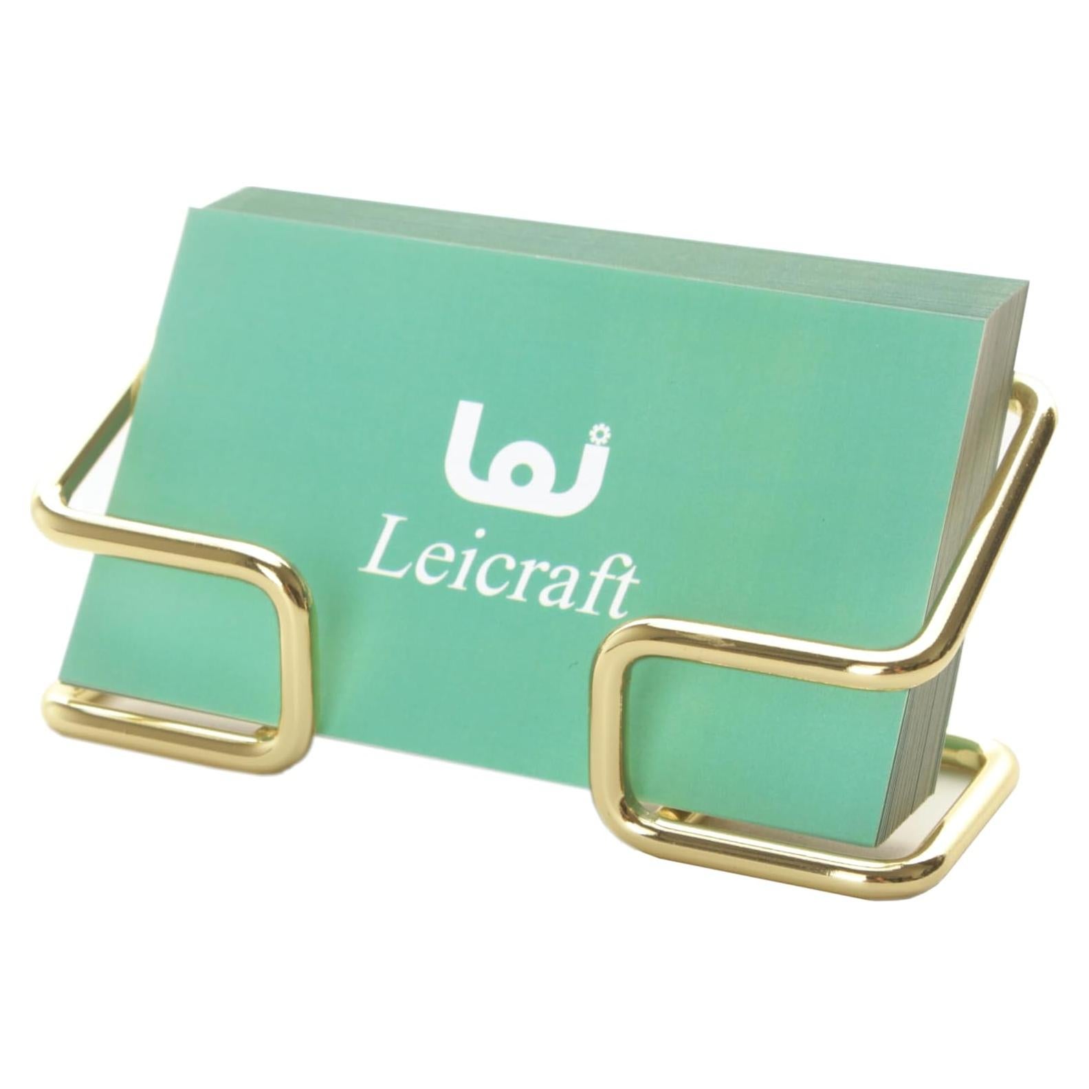 Soporte para Tarjetas de Visita Leicraft Metal Dorado 50 Unidades