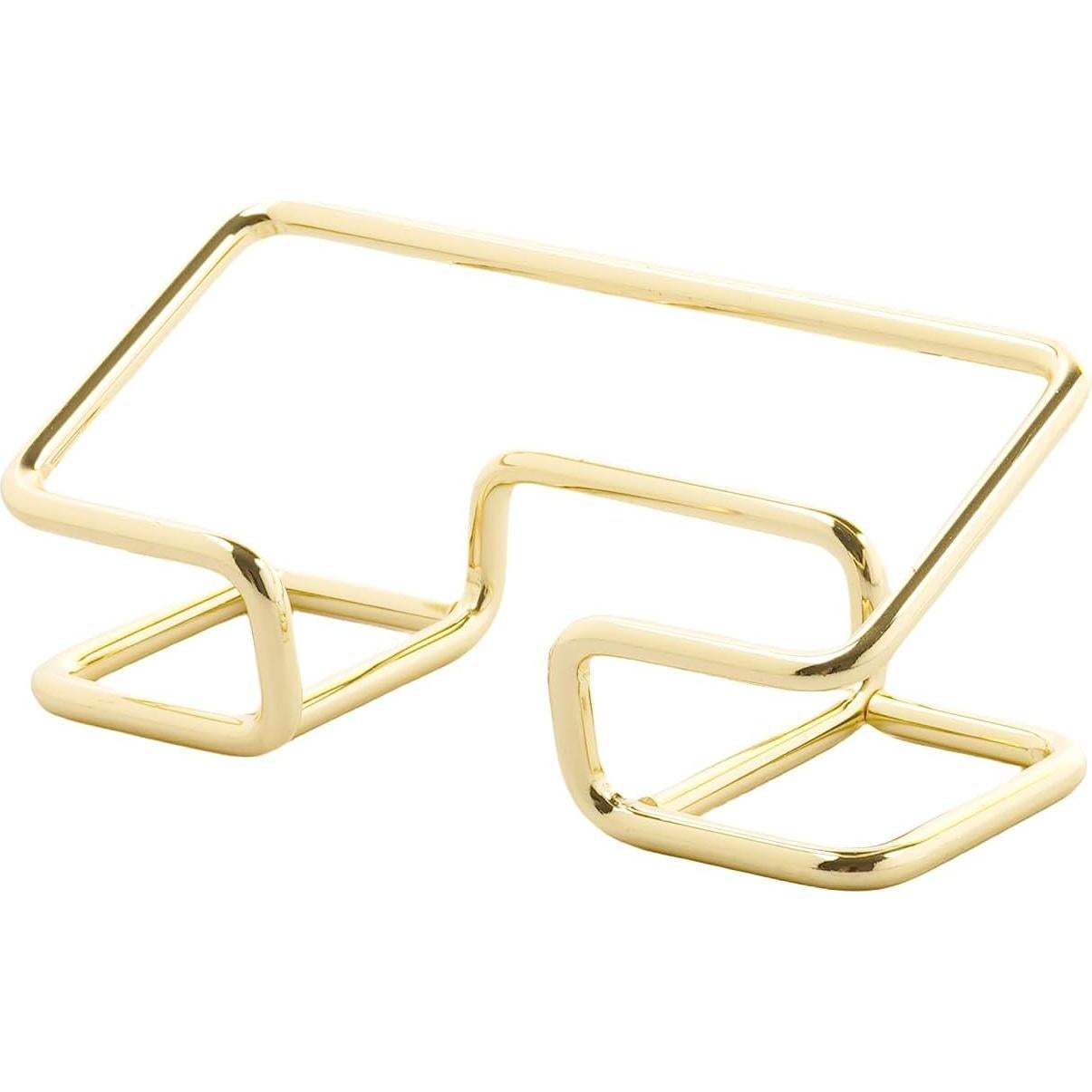 Soporte para Tarjetas de Visita Leicraft Metal Dorado 50 Unidades