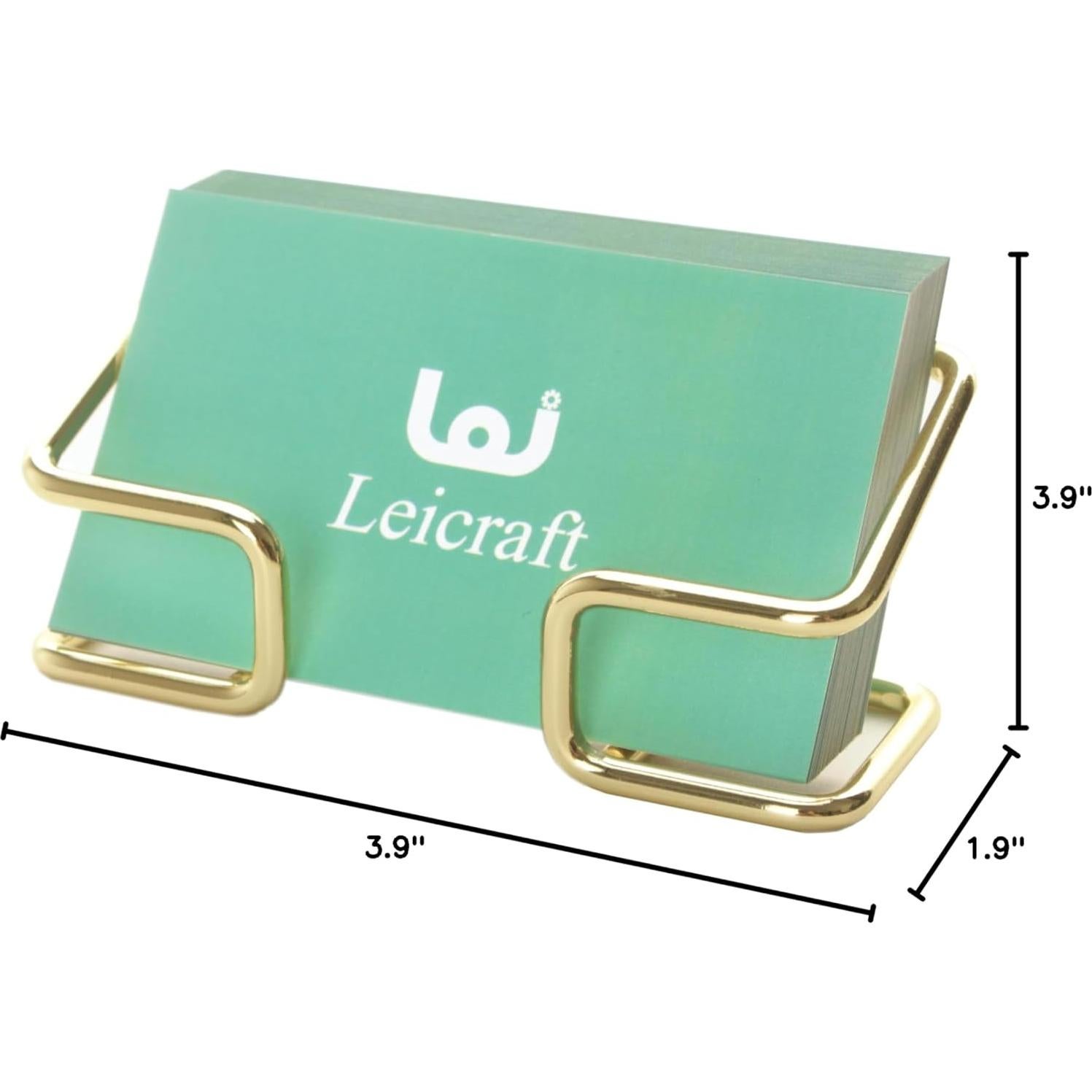 Soporte para Tarjetas de Visita Leicraft Metal Dorado 50 Unidades