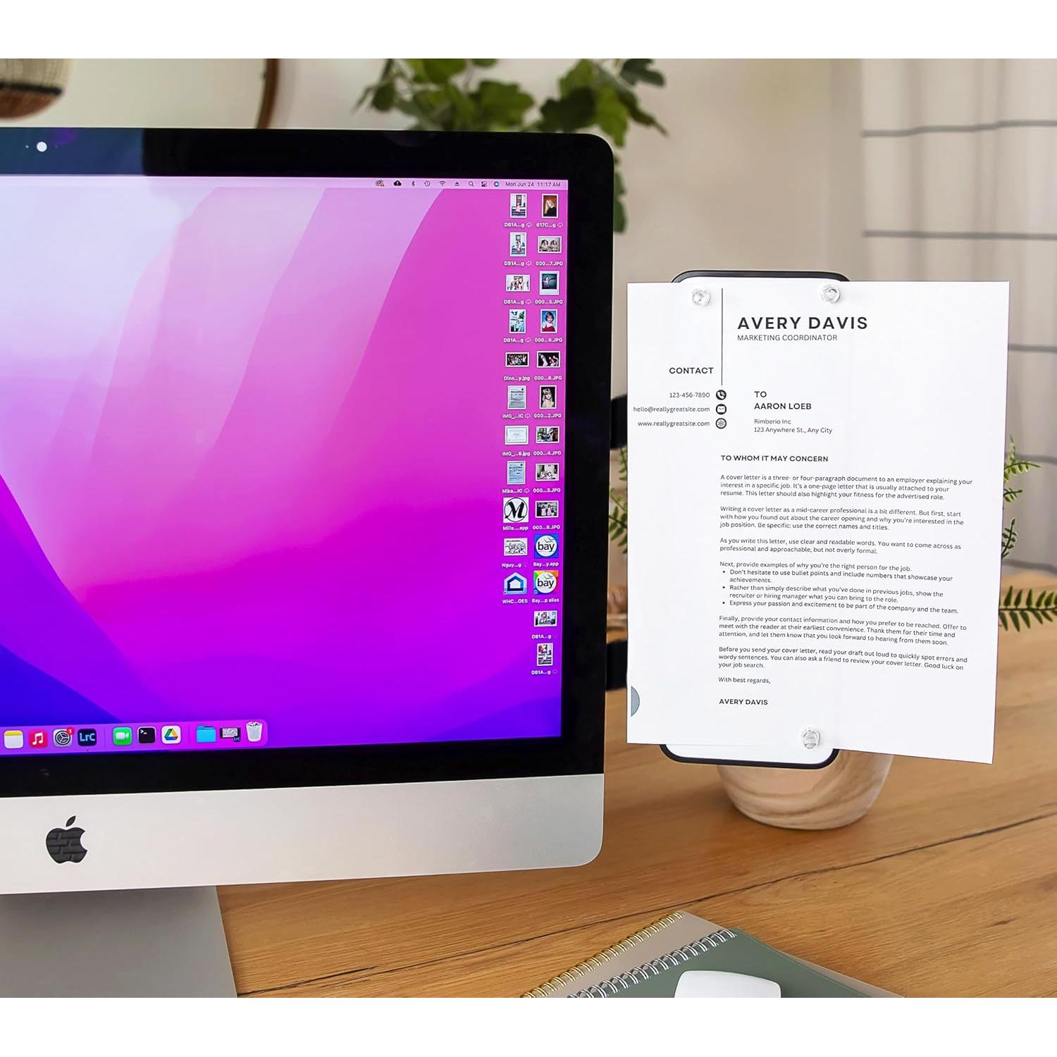 Tablero Magnético Multiusos Monstera Home 30x11 cm Negro