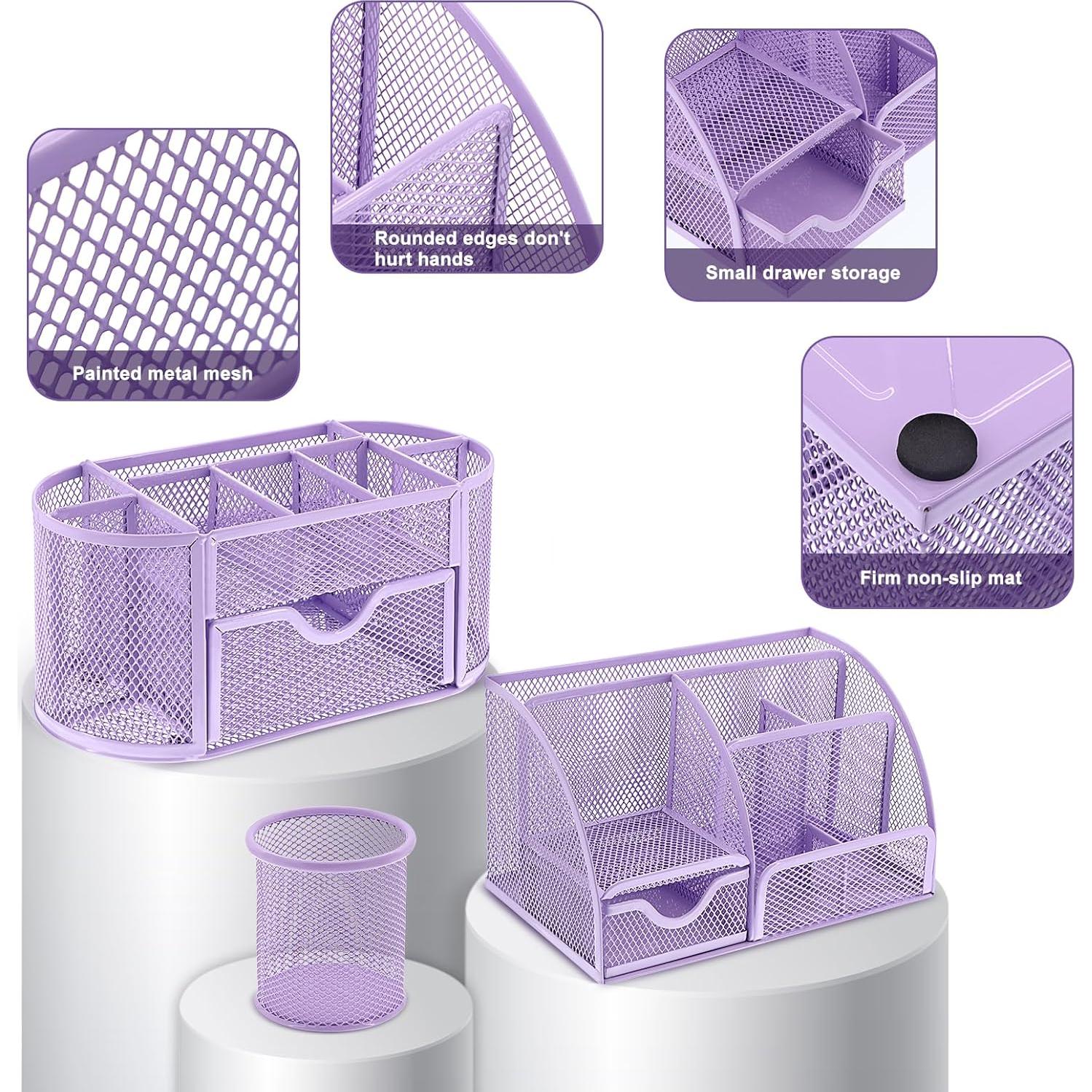 Organizador de Escritorio 17 en 1 Froidesente Morado