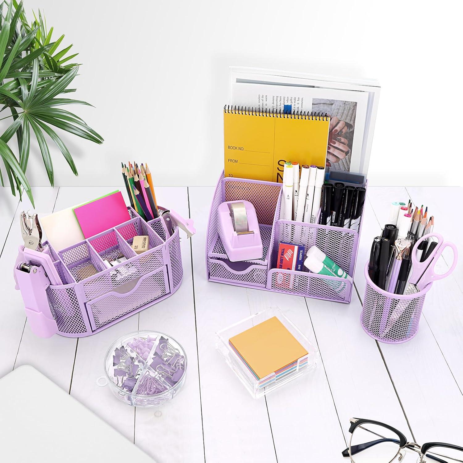 Organizador de Escritorio 17 en 1 Froidesente Morado