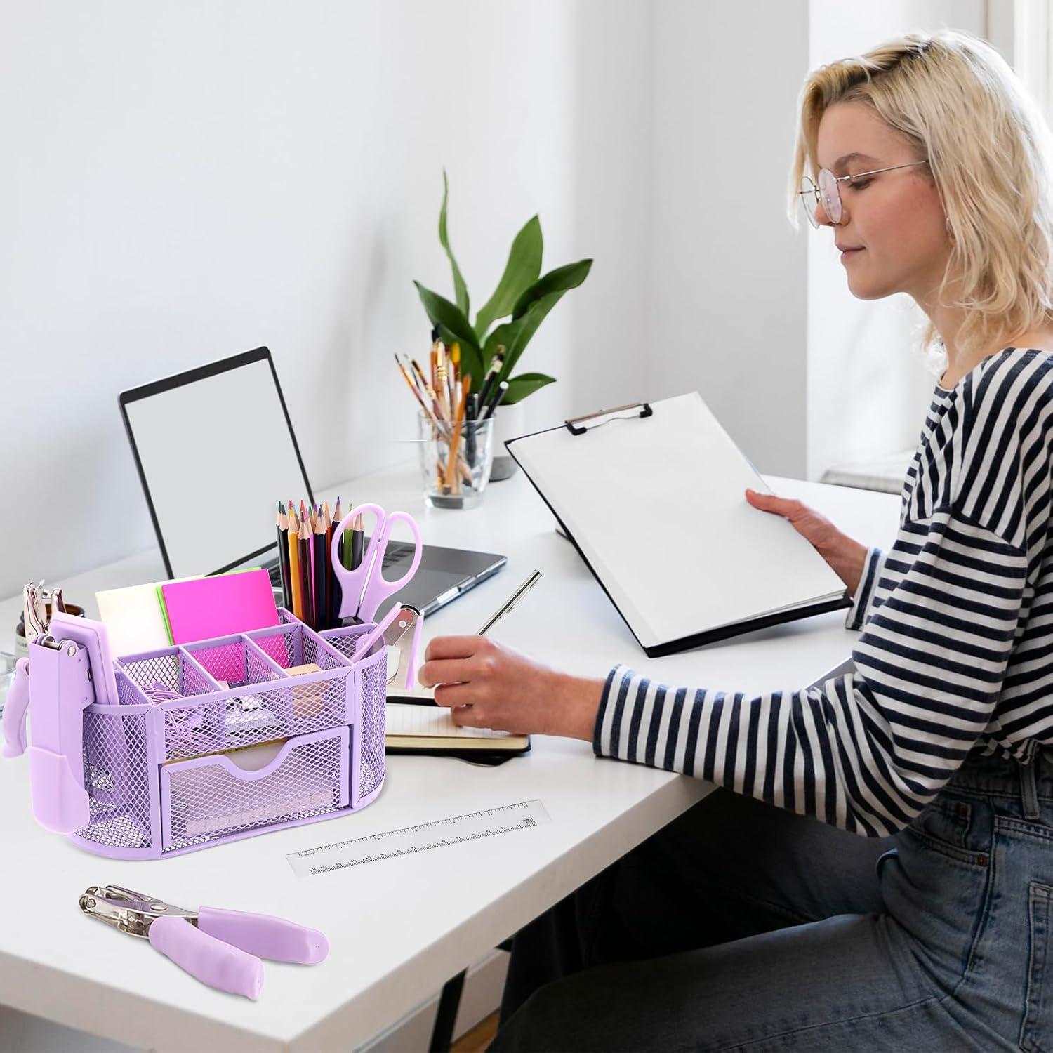 Organizador de Escritorio 17 en 1 Froidesente Morado