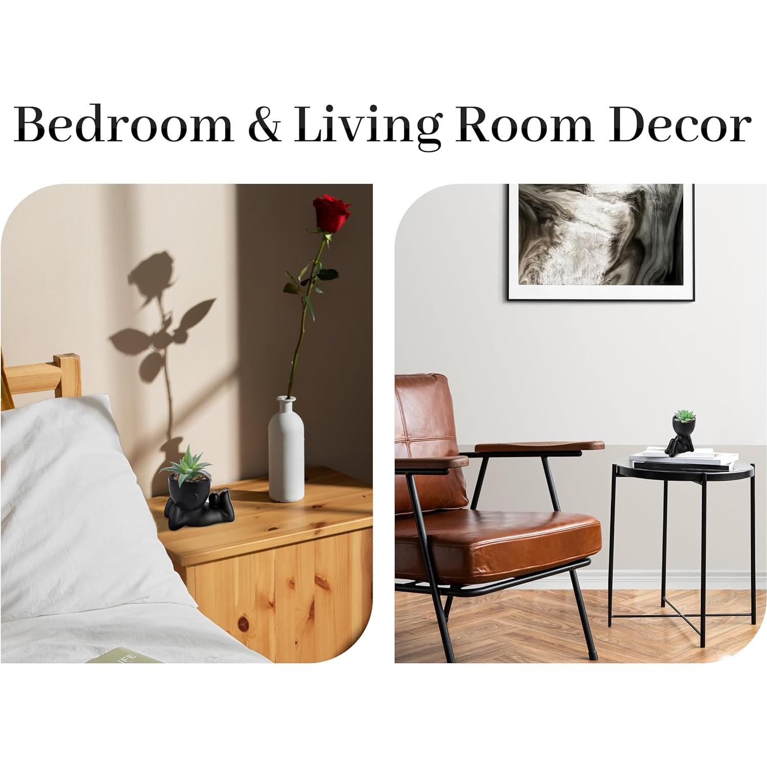 Set de 2 Plantas Suculentas Artificiales Der Rose 10.9 cm