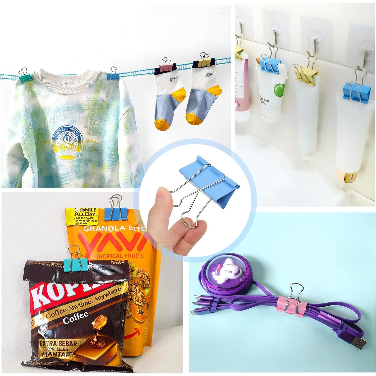 Juego de Clips de Papel y Chinchetas LyBlissor 240 PCS