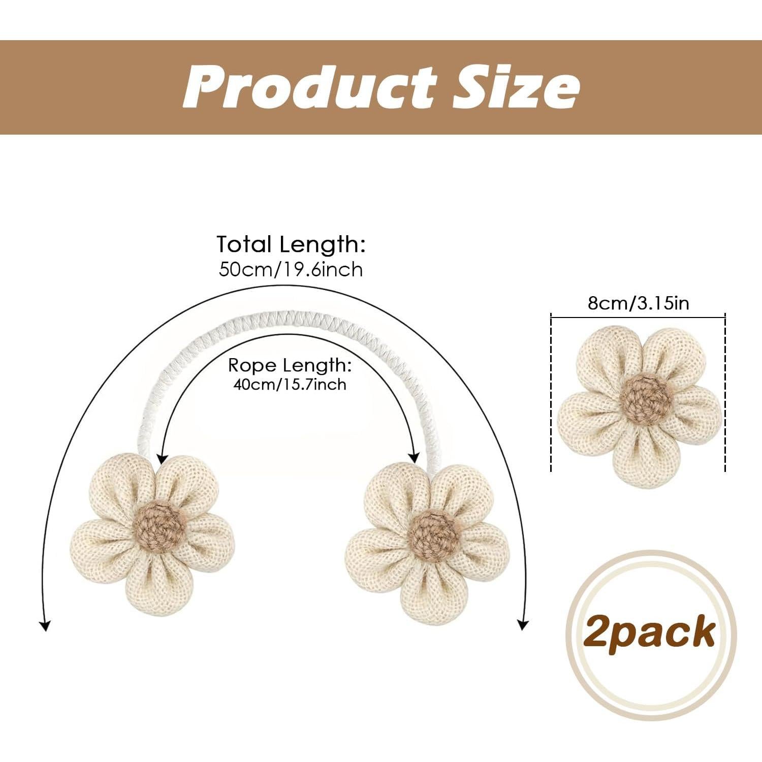Sujetadores de Cortina SRG Cuerda Crema 2 Piezas DIY