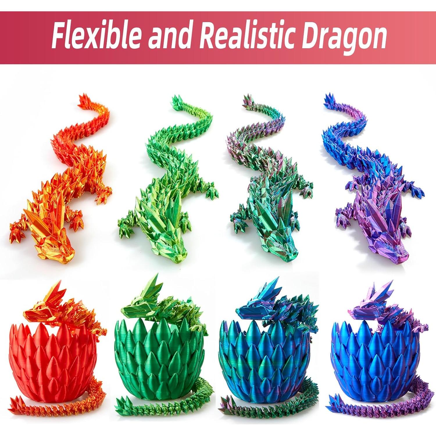 Huevo de Dragón 3D ELEFOCUS 12.7 cm Rojo Decorativo