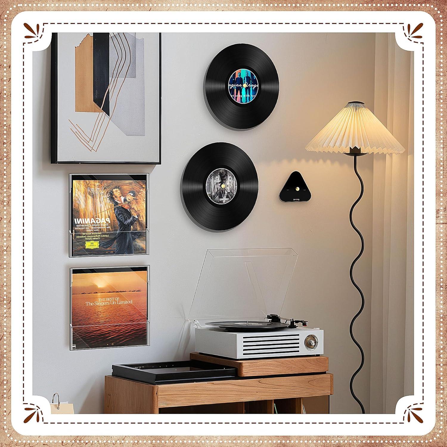 Soporte de Pared para Discos de Vinilo Likesing Negro 3 Pzas