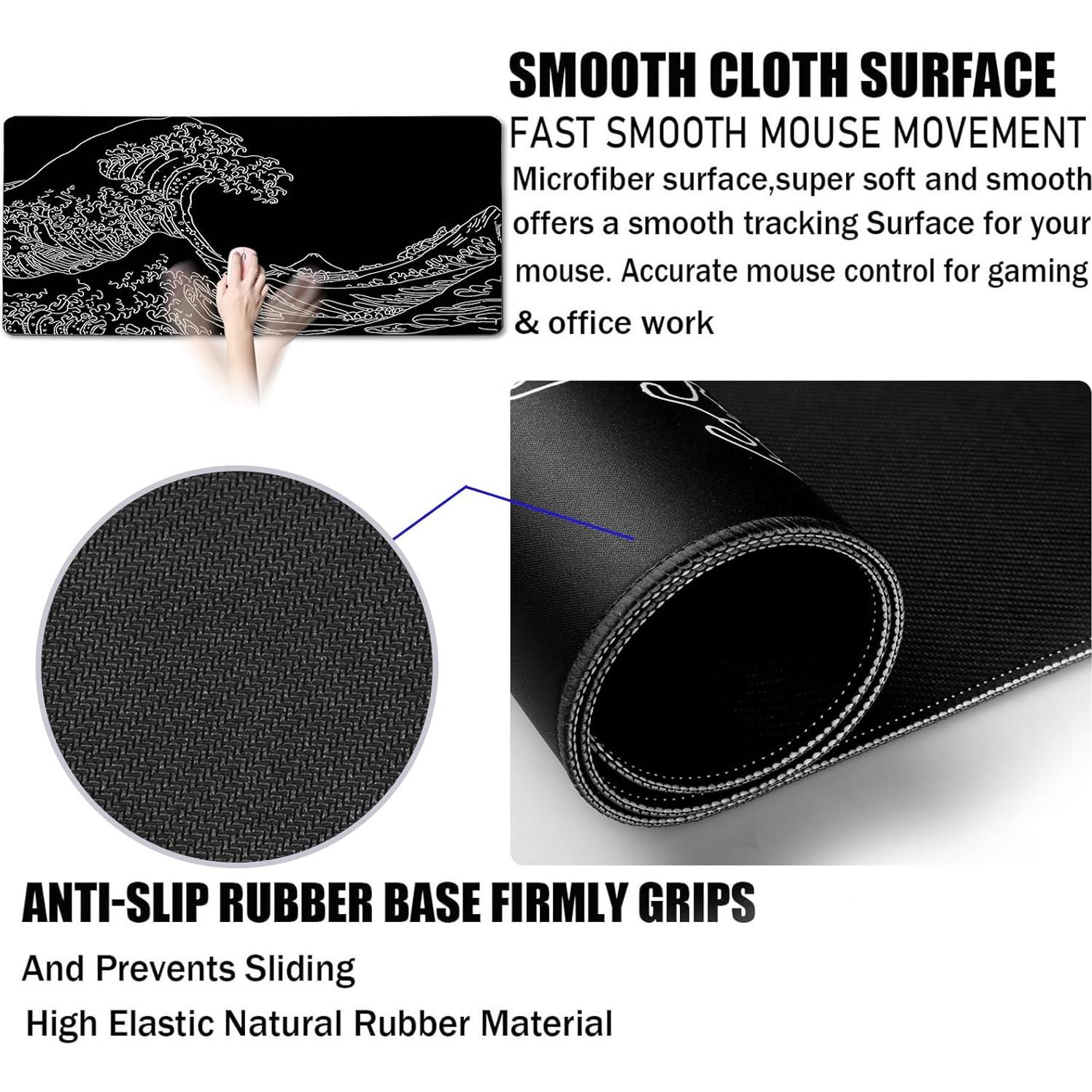 Alfombrilla de Ratón Grande Jovlio Ola del Mar 80x40 cm