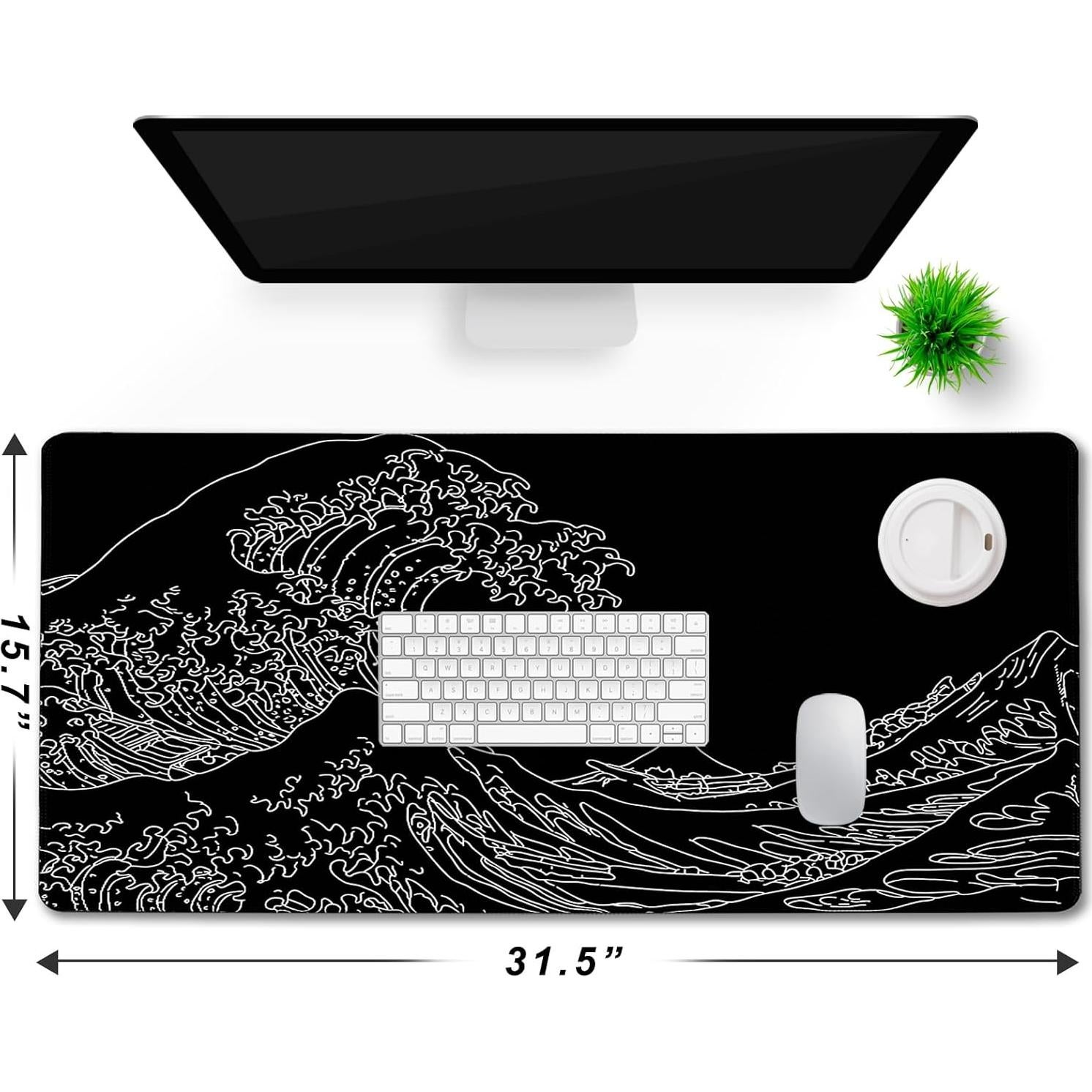 Alfombrilla de Ratón Grande Jovlio Ola del Mar 80x40 cm