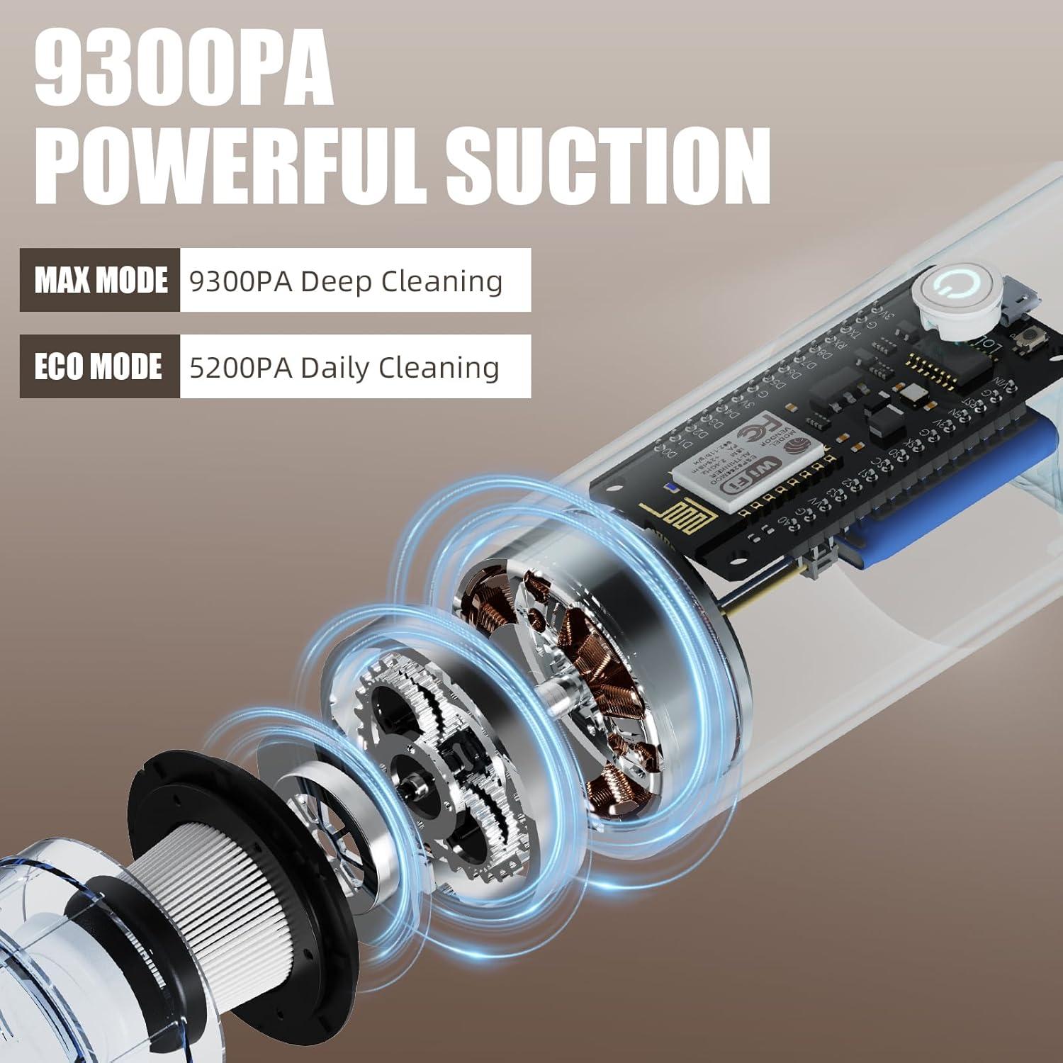 Aspiradora de Coche Portátil Xpootoon XR10 9300PA Sin Cable