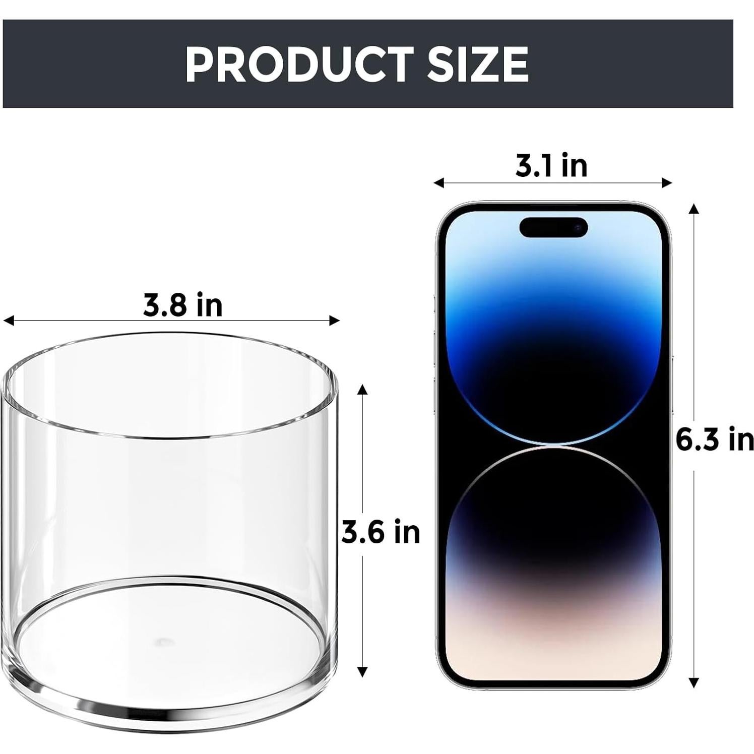 Soporte para bolígrafos redondo MaxGear 4 paquetes acrílico