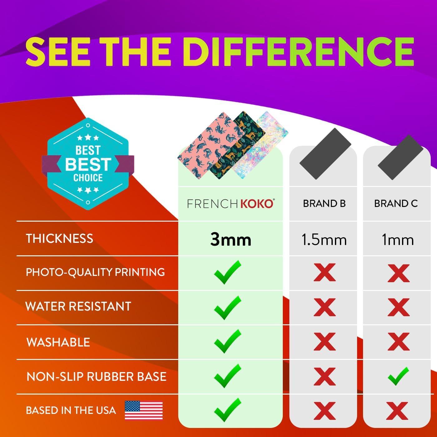 Alfombrilla de escritorio French KOKO Floral Blanco 91x42cm