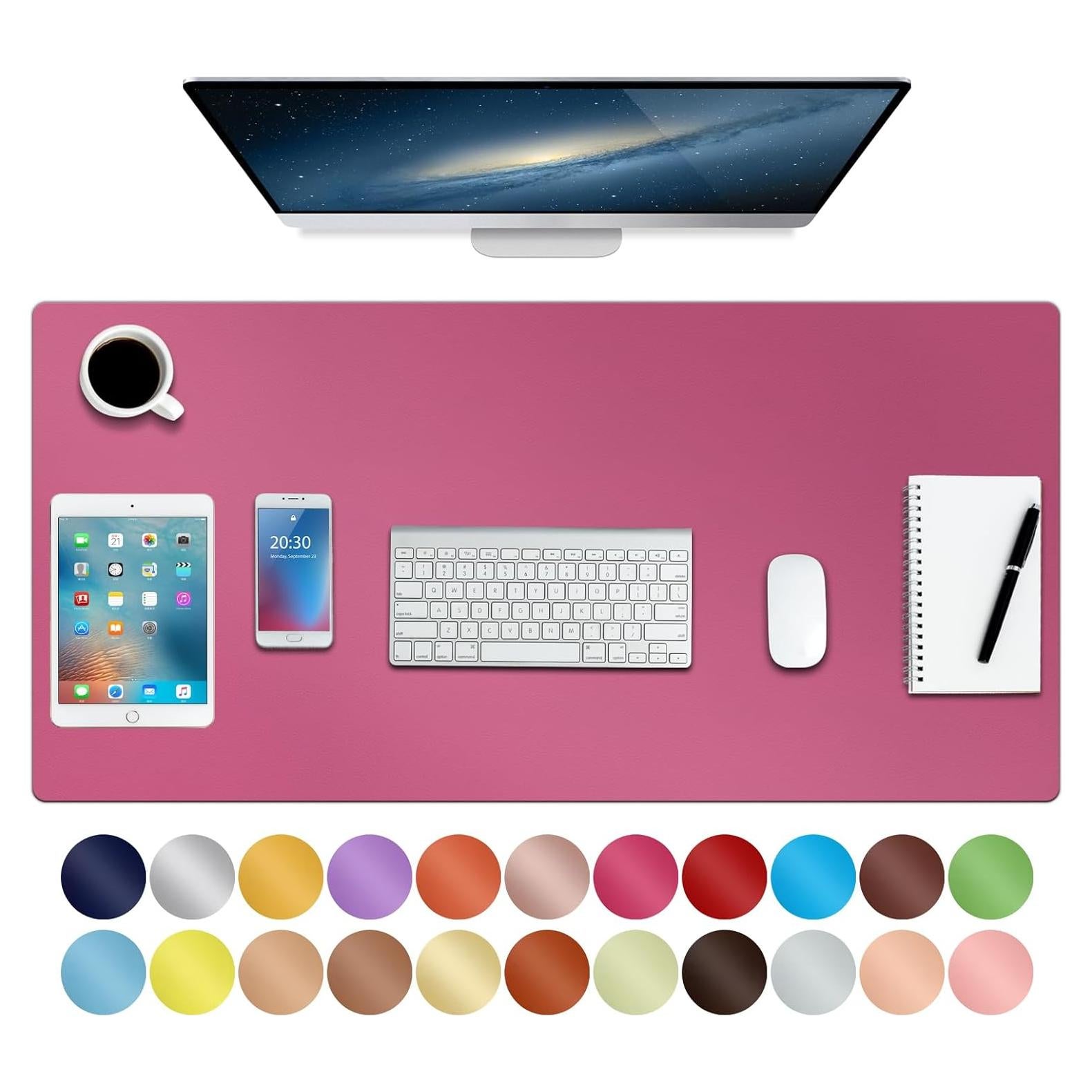 Alfombrilla de Escritorio Boutilon 89x43cm Antideslizante Rosa