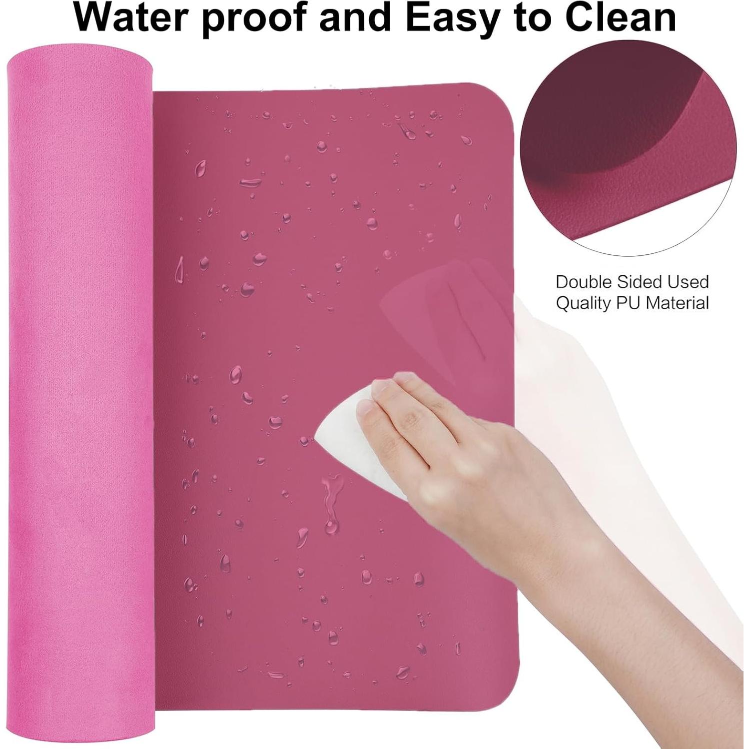 Alfombrilla de Escritorio Boutilon 89x43cm Antideslizante Rosa