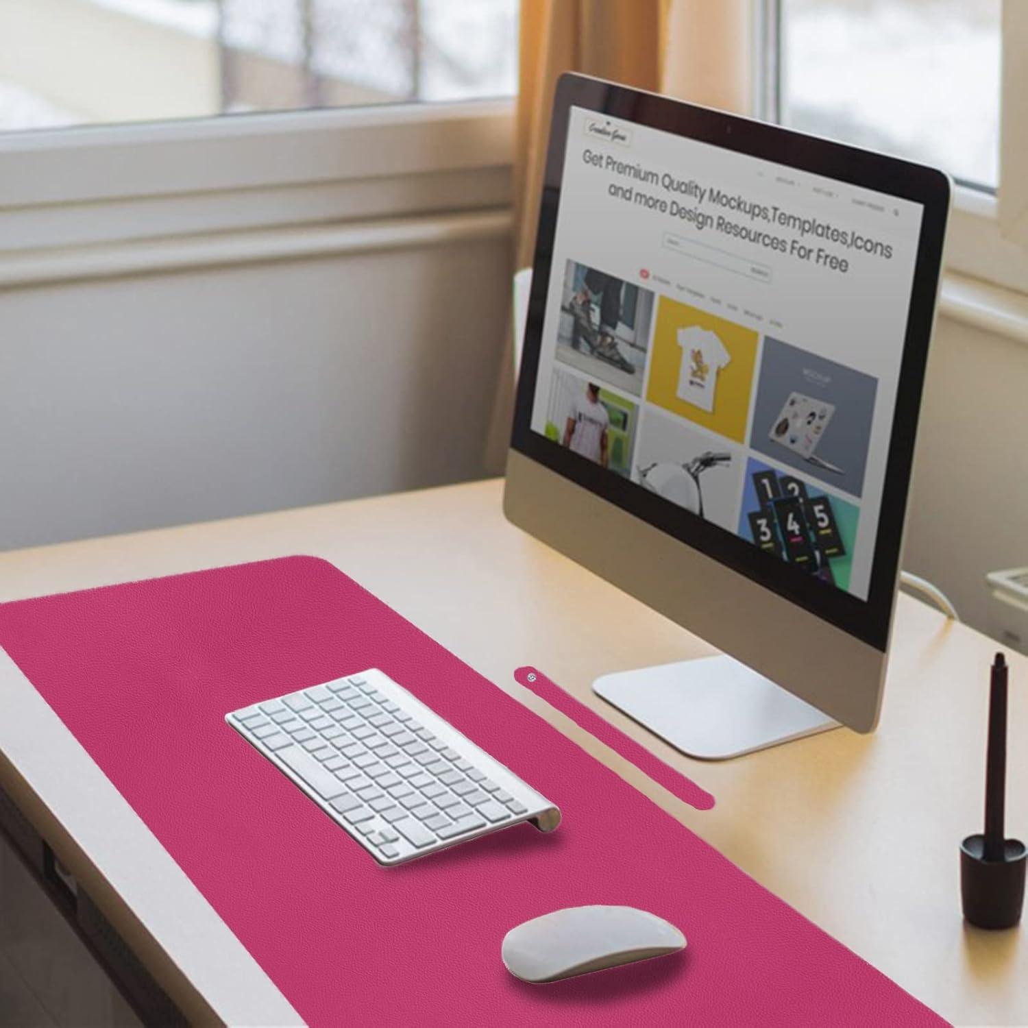 Alfombrilla de Escritorio Boutilon 89x43cm Antideslizante Rosa