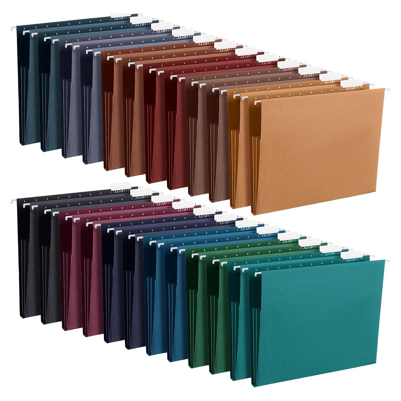 Carpetas Colgantes Yaomiao 24 Piezas Tamaño Carta Oscuro