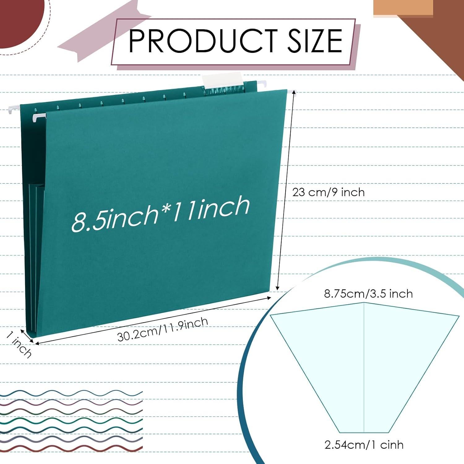 Carpetas Colgantes Yaomiao 24 Piezas Tamaño Carta Oscuro