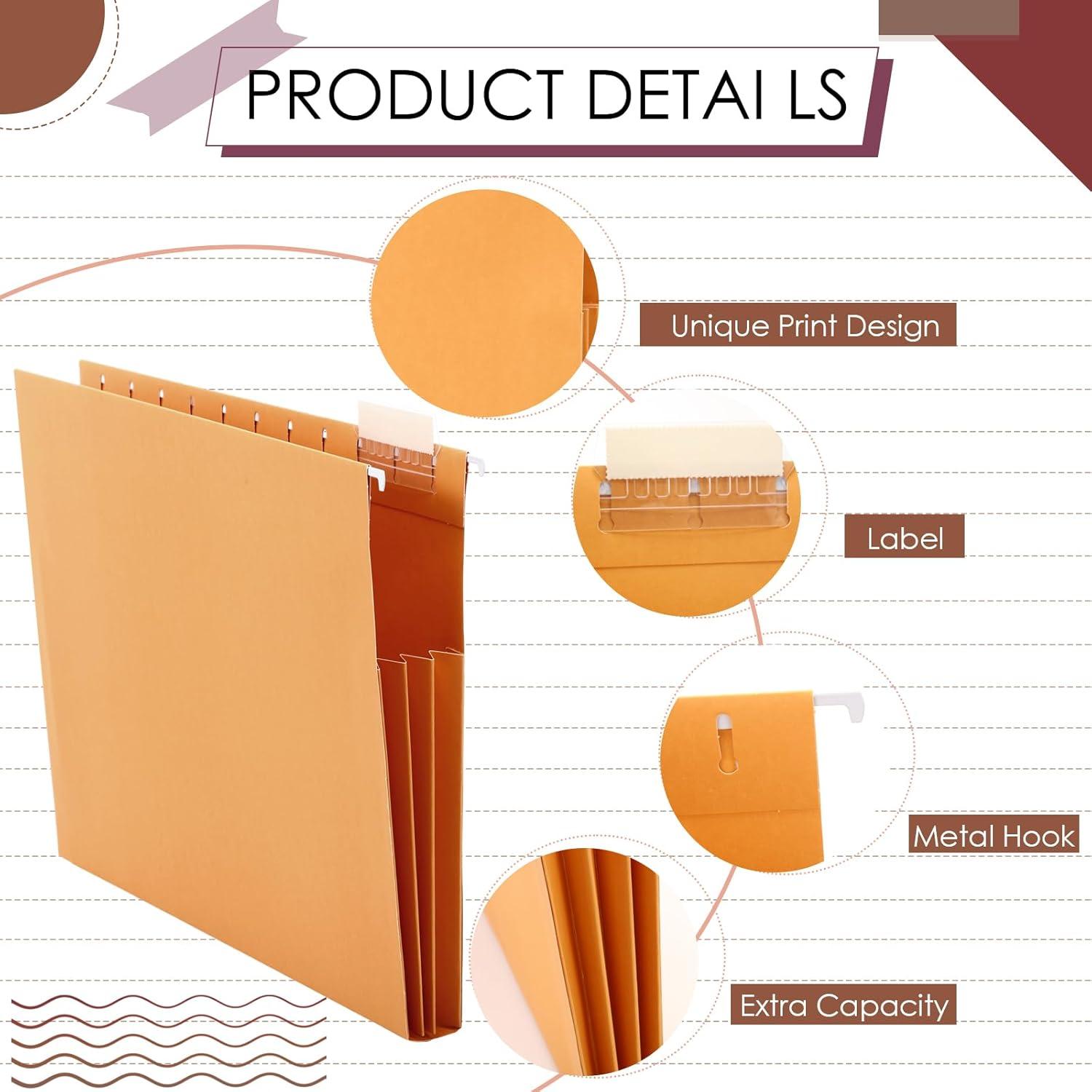 Carpetas Colgantes Yaomiao 24 Piezas Tamaño Carta Oscuro