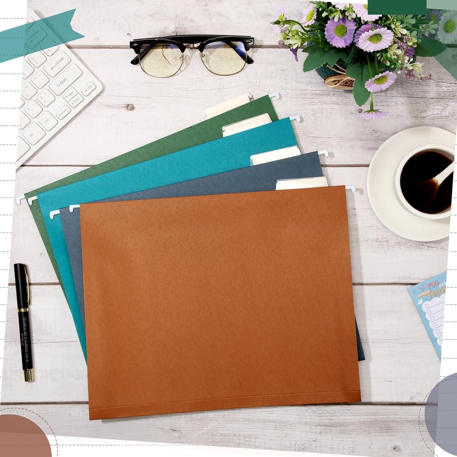 Carpetas Colgantes Yaomiao 24 Piezas Tamaño Carta Oscuro