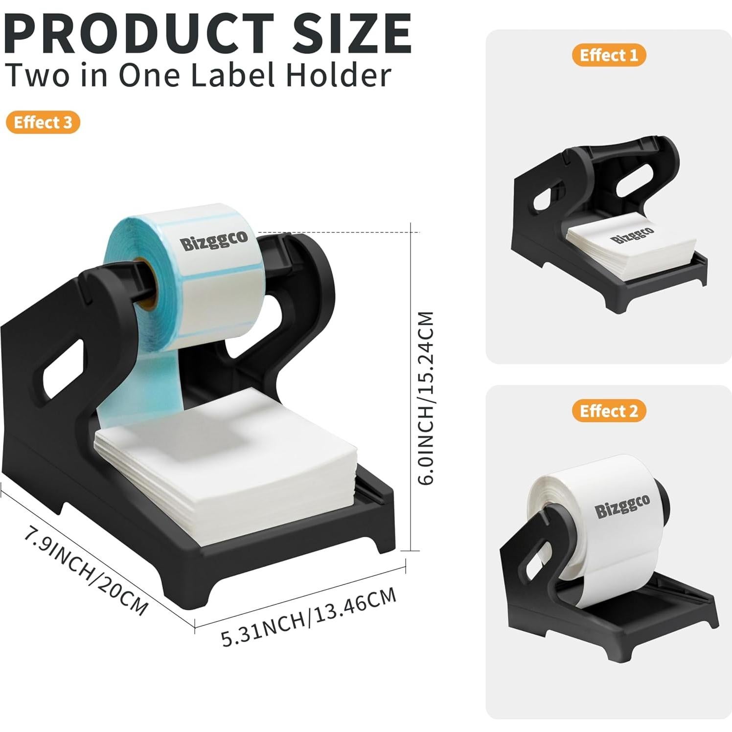 Soporte de Etiquetas Térmicas Bizggco Negro 17,78 cm