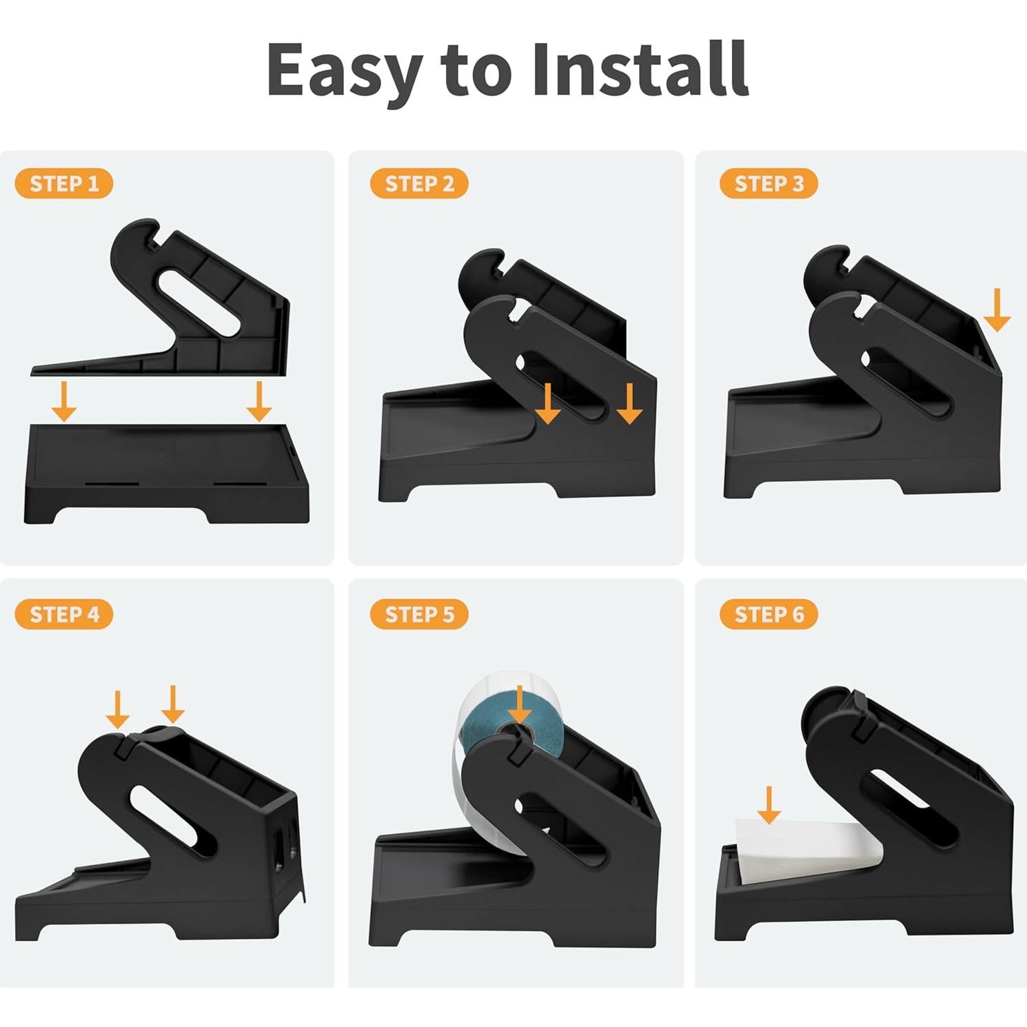 Soporte de Etiquetas Térmicas Bizggco Negro 17,78 cm