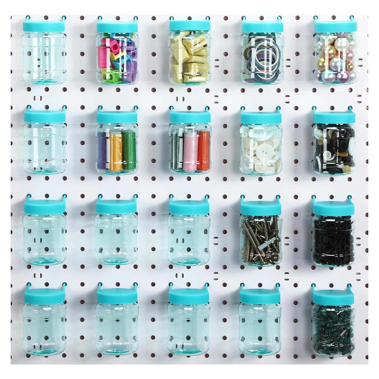 Organizador de Tablero de Clavos Unittype 20 Tarros Turquesa