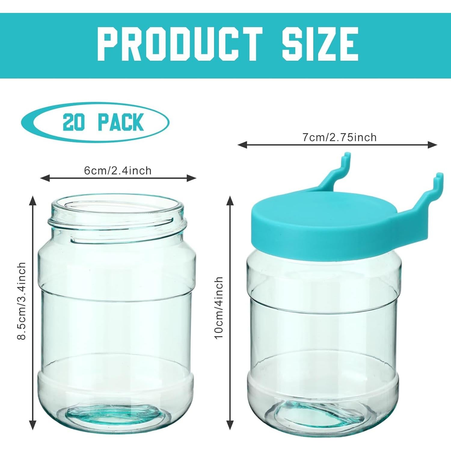 Organizador de Tablero de Clavos Unittype 20 Tarros Turquesa