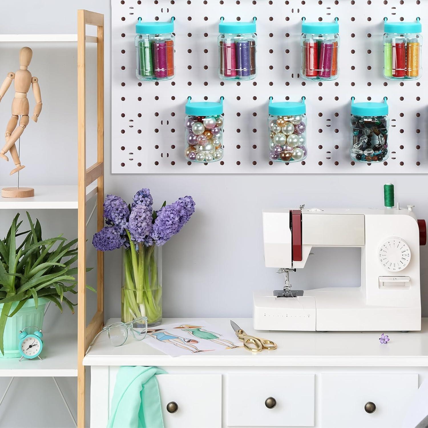 Organizador de Tablero de Clavos Unittype 20 Tarros Turquesa