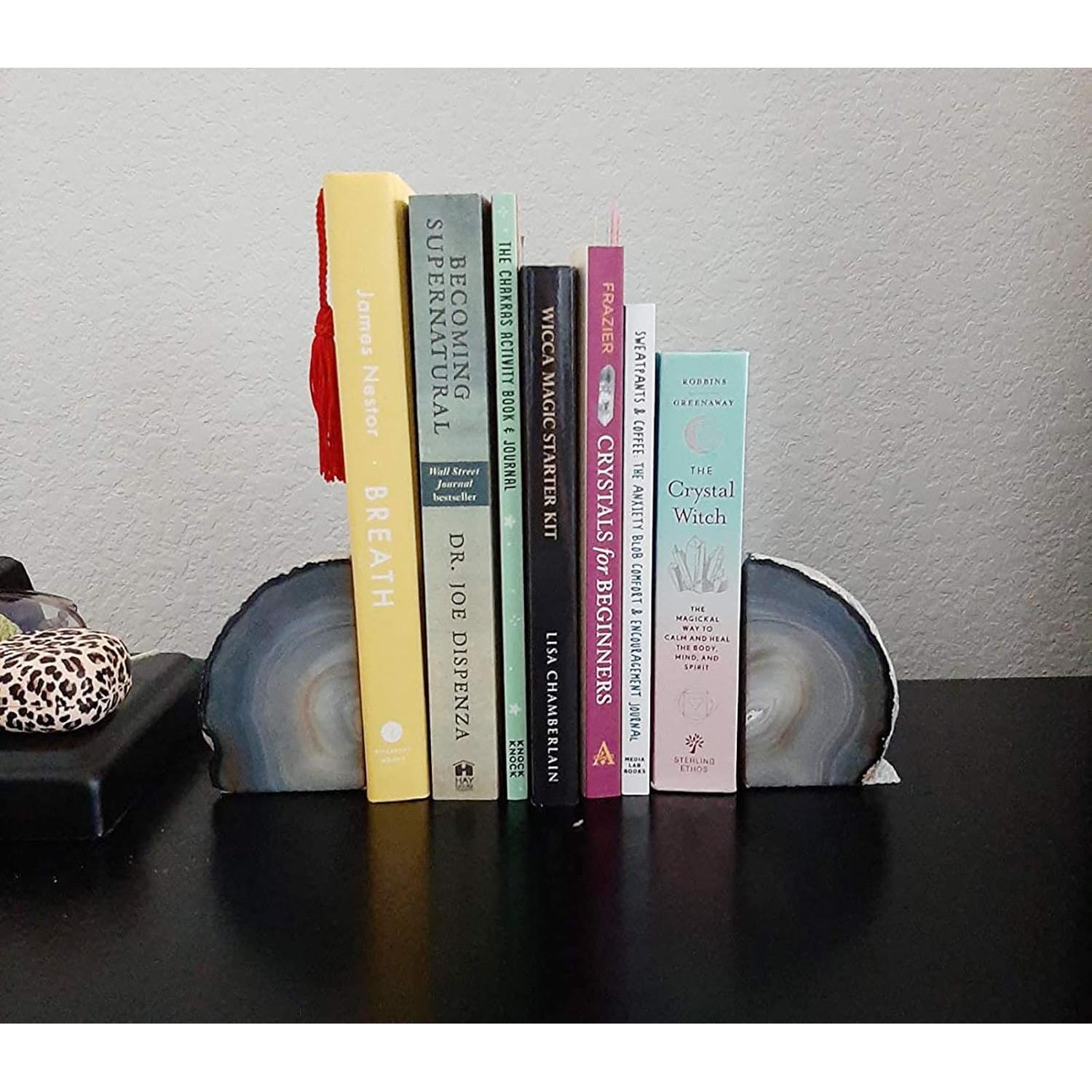 Sujetadores de Libros AMOYSTONE de Agata Natural 3 kg