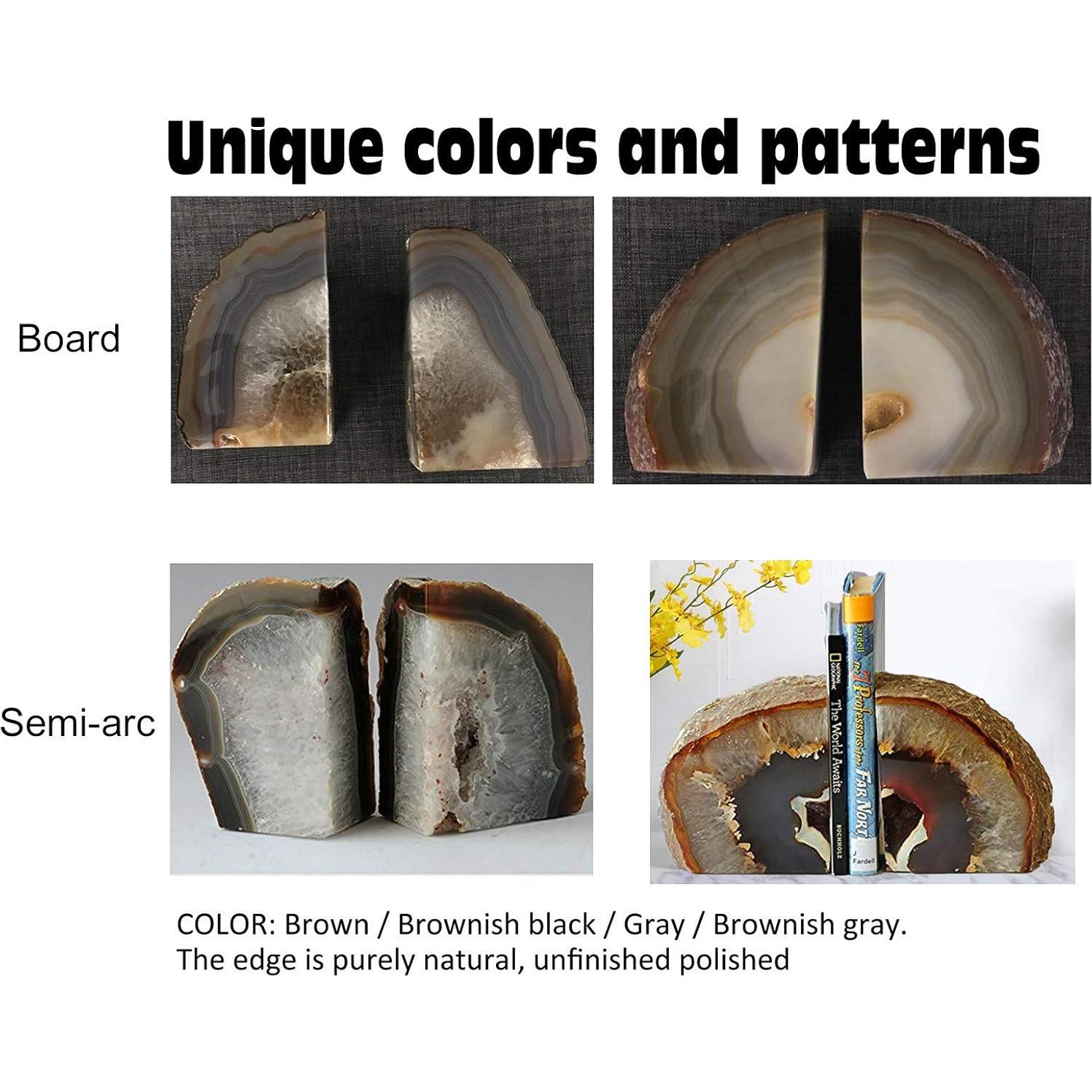 Sujetadores de Libros AMOYSTONE de Agata Natural 3 kg