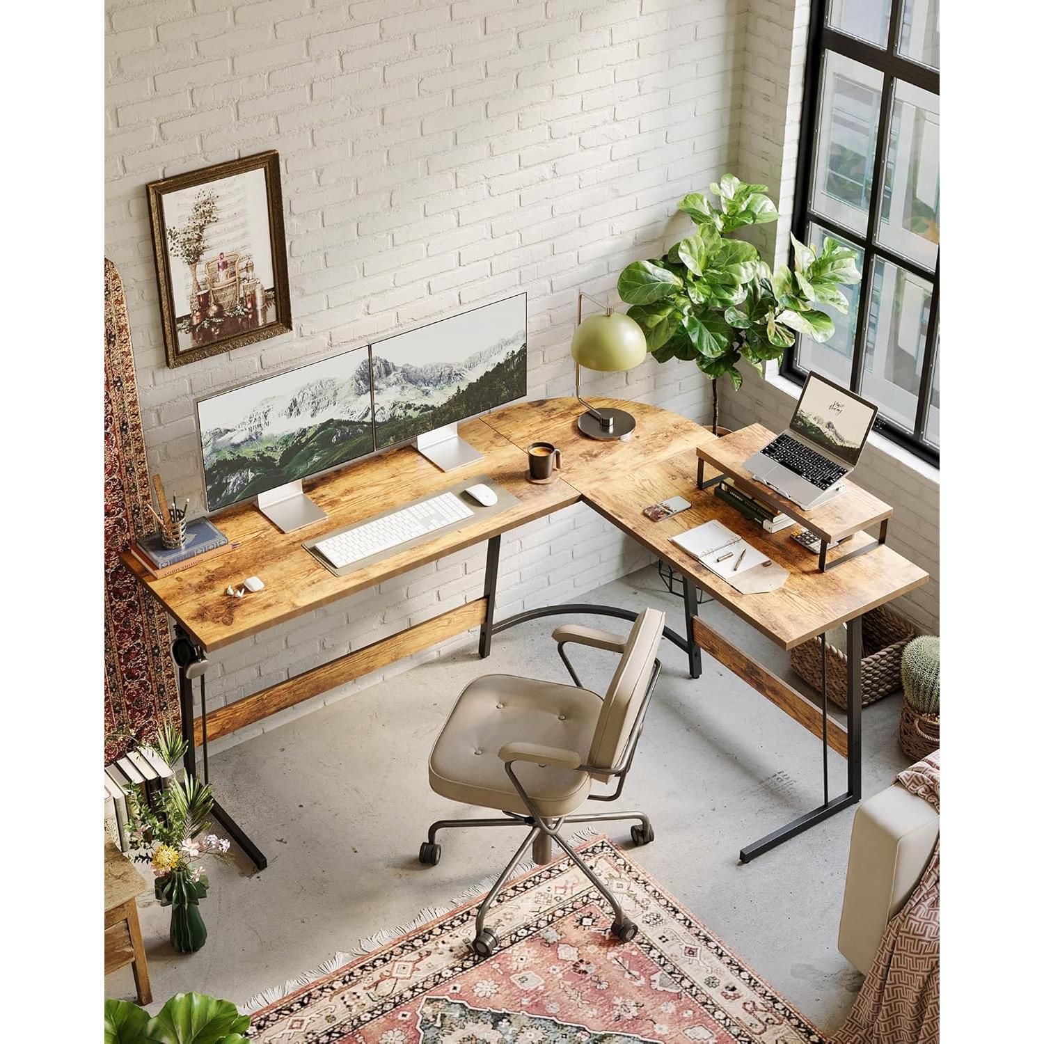 Escritorio de Juego en L CubiCubi 149.86 cm Marrón Rústico