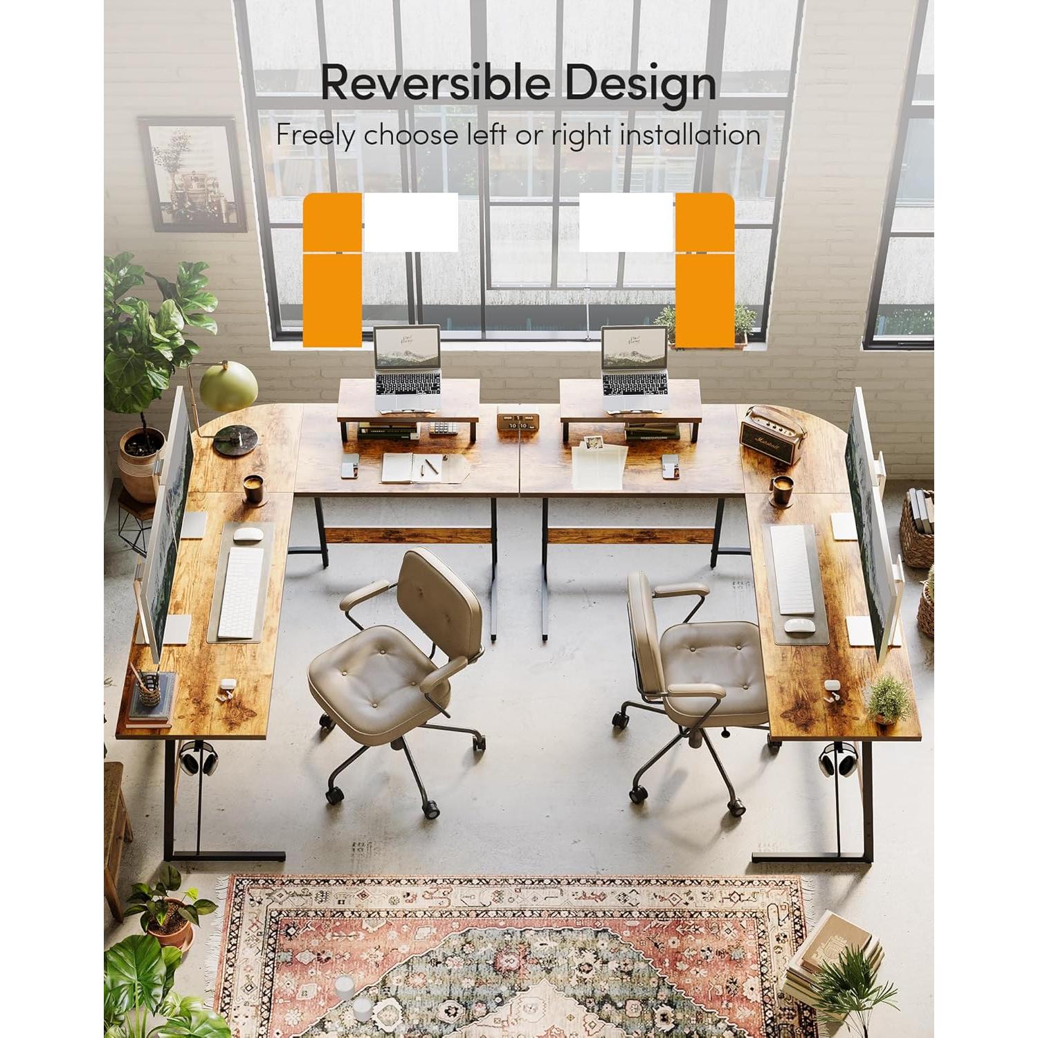 Escritorio de Juego en L CubiCubi 149.86 cm Marrón Rústico