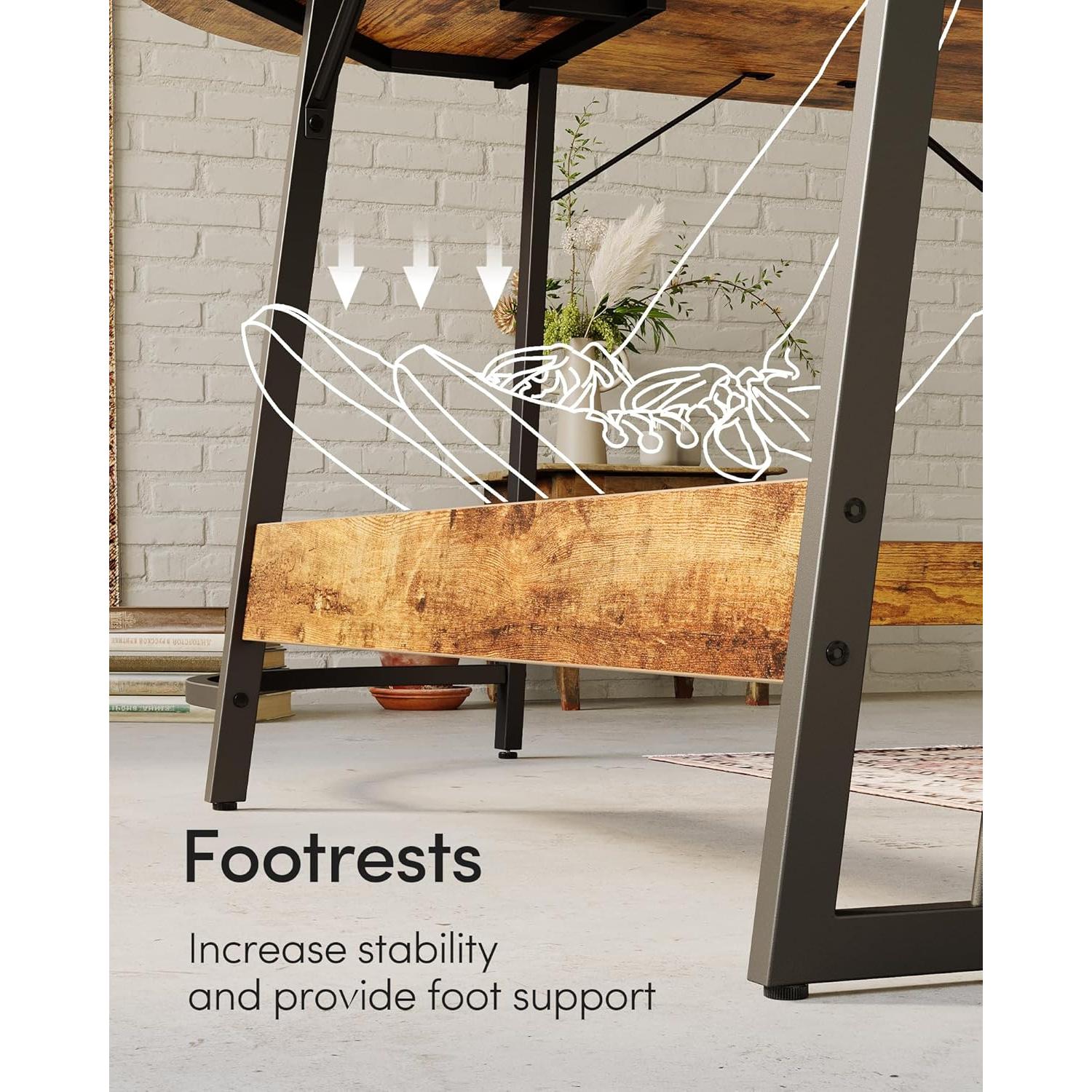 Escritorio de Juego en L CubiCubi 149.86 cm Marrón Rústico