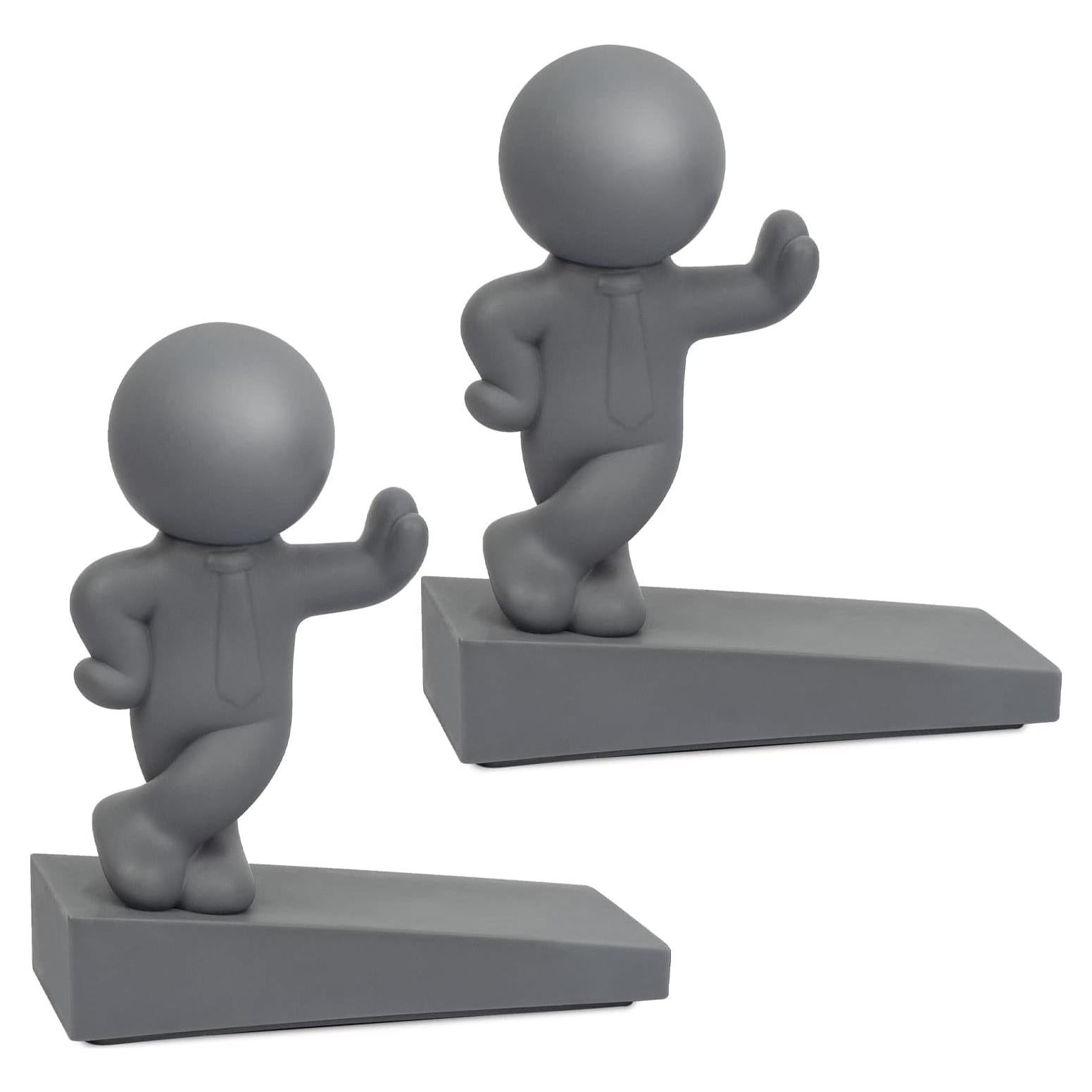 Tope de puerta Omoojee gris, 2 piezas, antideslizante