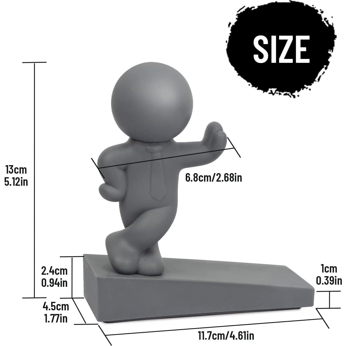 Tope de puerta Omoojee gris, 2 piezas, antideslizante