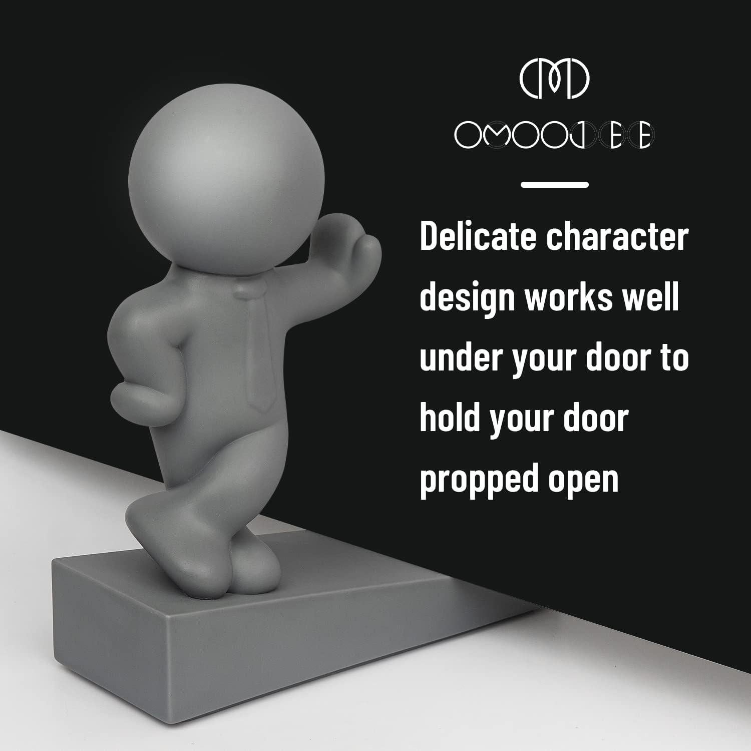 Tope de puerta Omoojee gris, 2 piezas, antideslizante