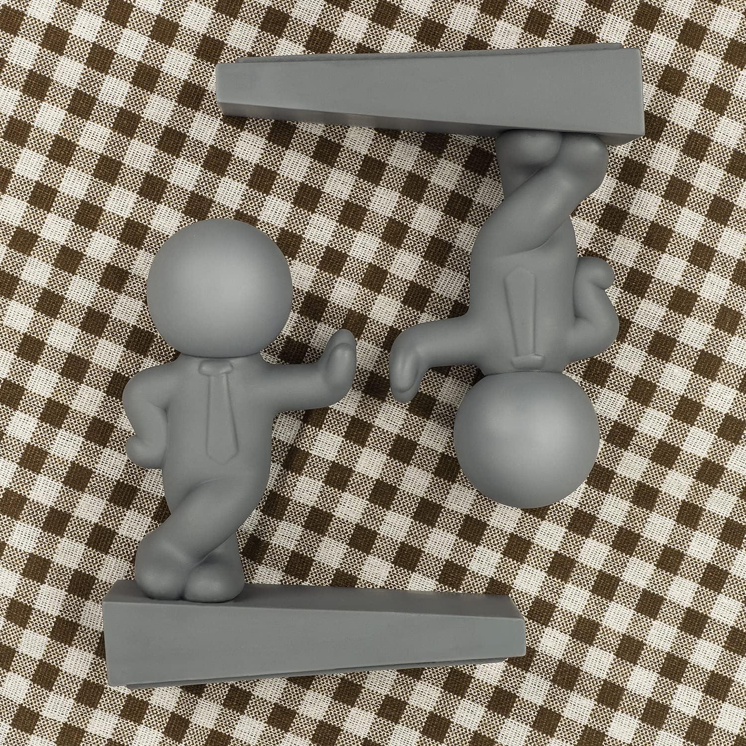 Tope de puerta Omoojee gris, 2 piezas, antideslizante