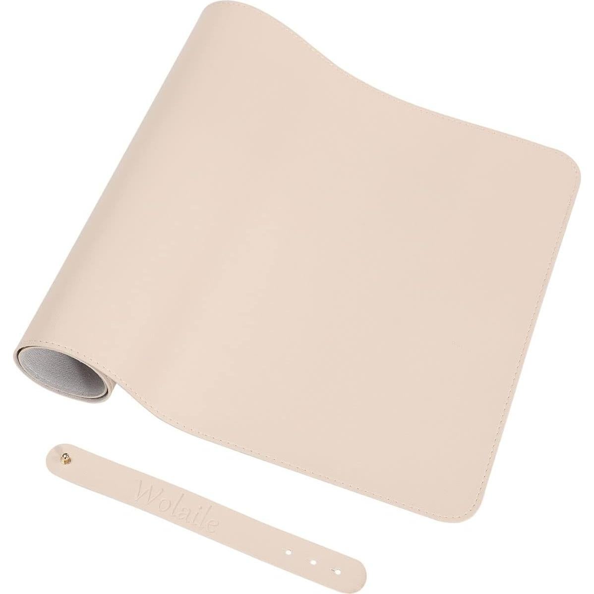 Alfombrilla de Escritorio Wolaile 91x43 cm Beige Antideslizante