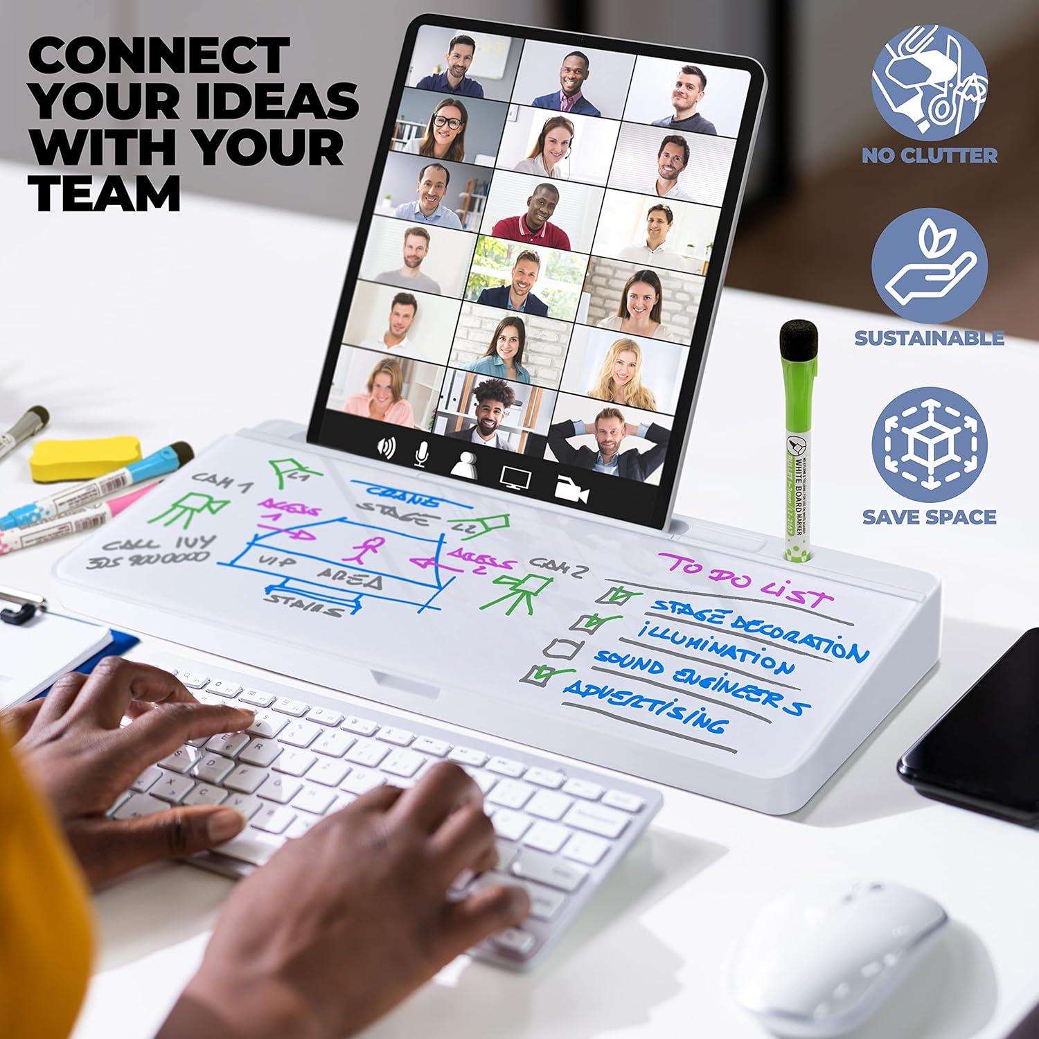 Pizarra Blanca de Vidrio Shop Square 24x16 cm Paquete de 2