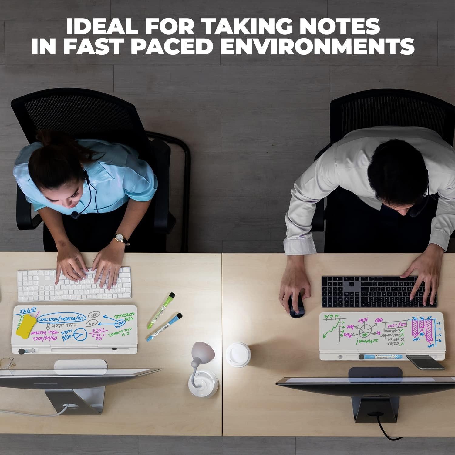 Pizarra Blanca de Vidrio Shop Square 24x16 cm Paquete de 2